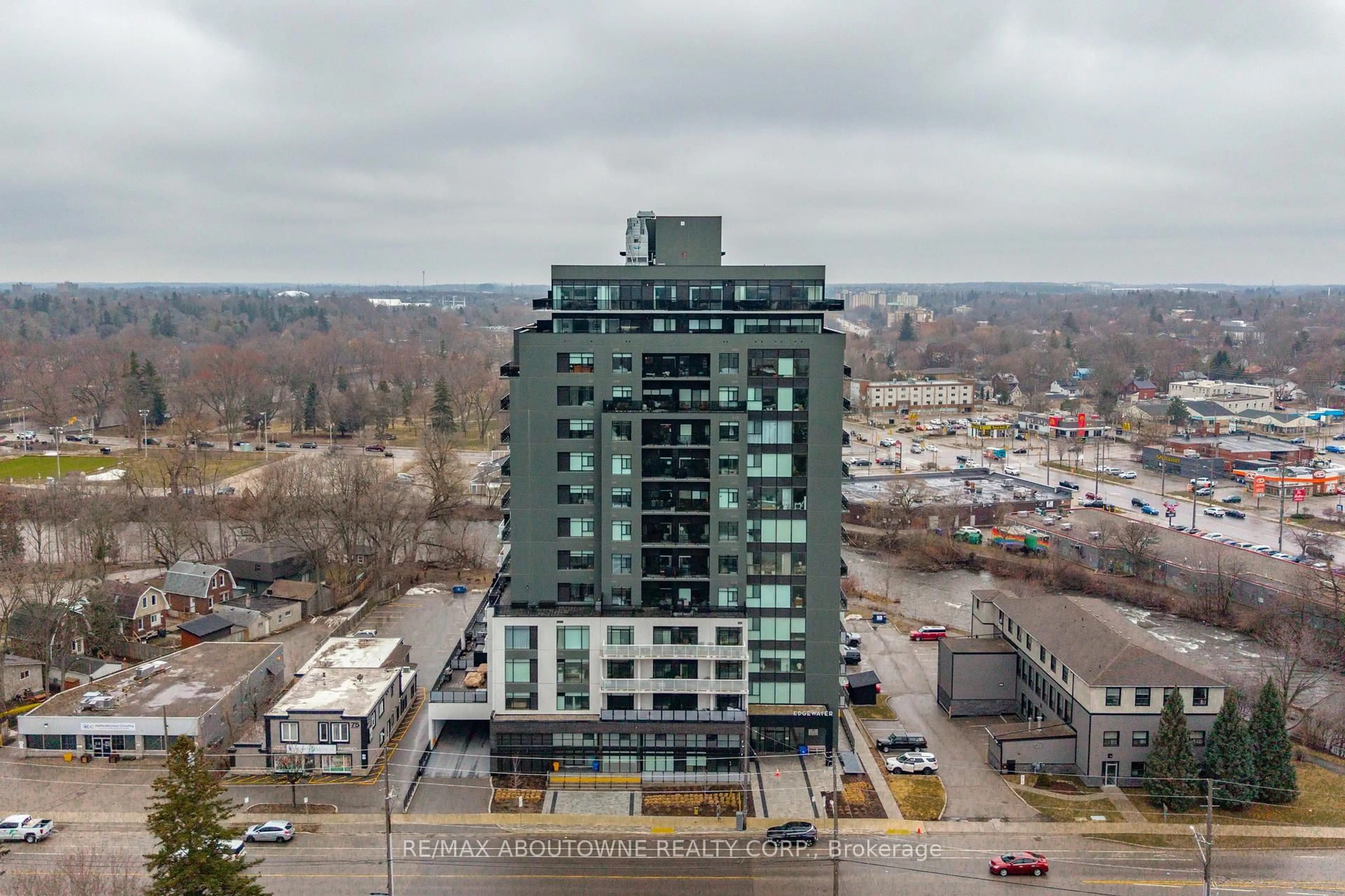 A pic from outside/outdoor area/front of a property/back of a property/a pic from drone, building for 71 Wyndham St #506, Guelph Ontario N1E 0T7