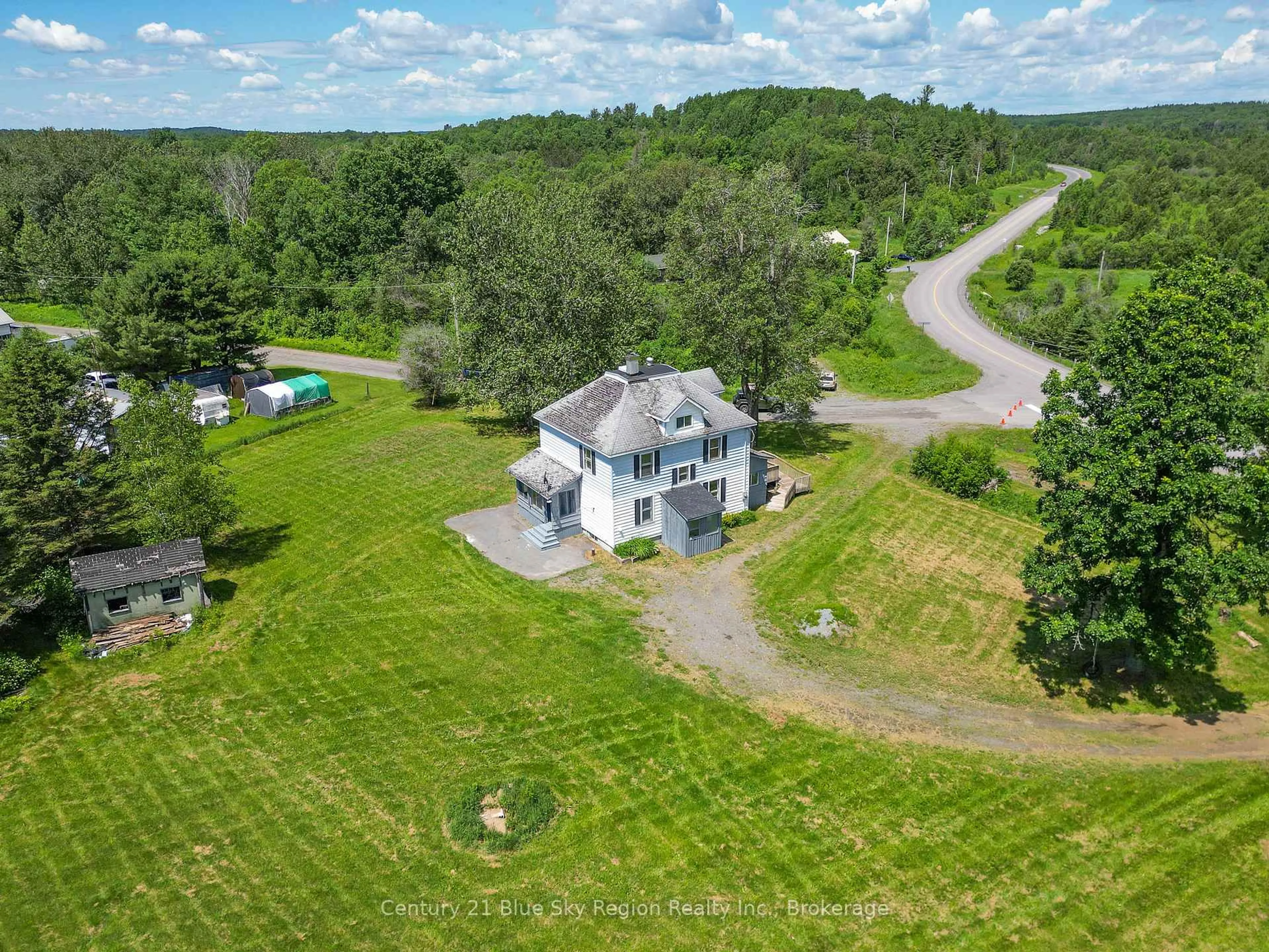 A pic from outside/outdoor area/front of a property/back of a property/a pic from drone, water/lake/river/ocean view for 2 Desaulniers Rd, West Nipissing Ontario P0H 1M0
