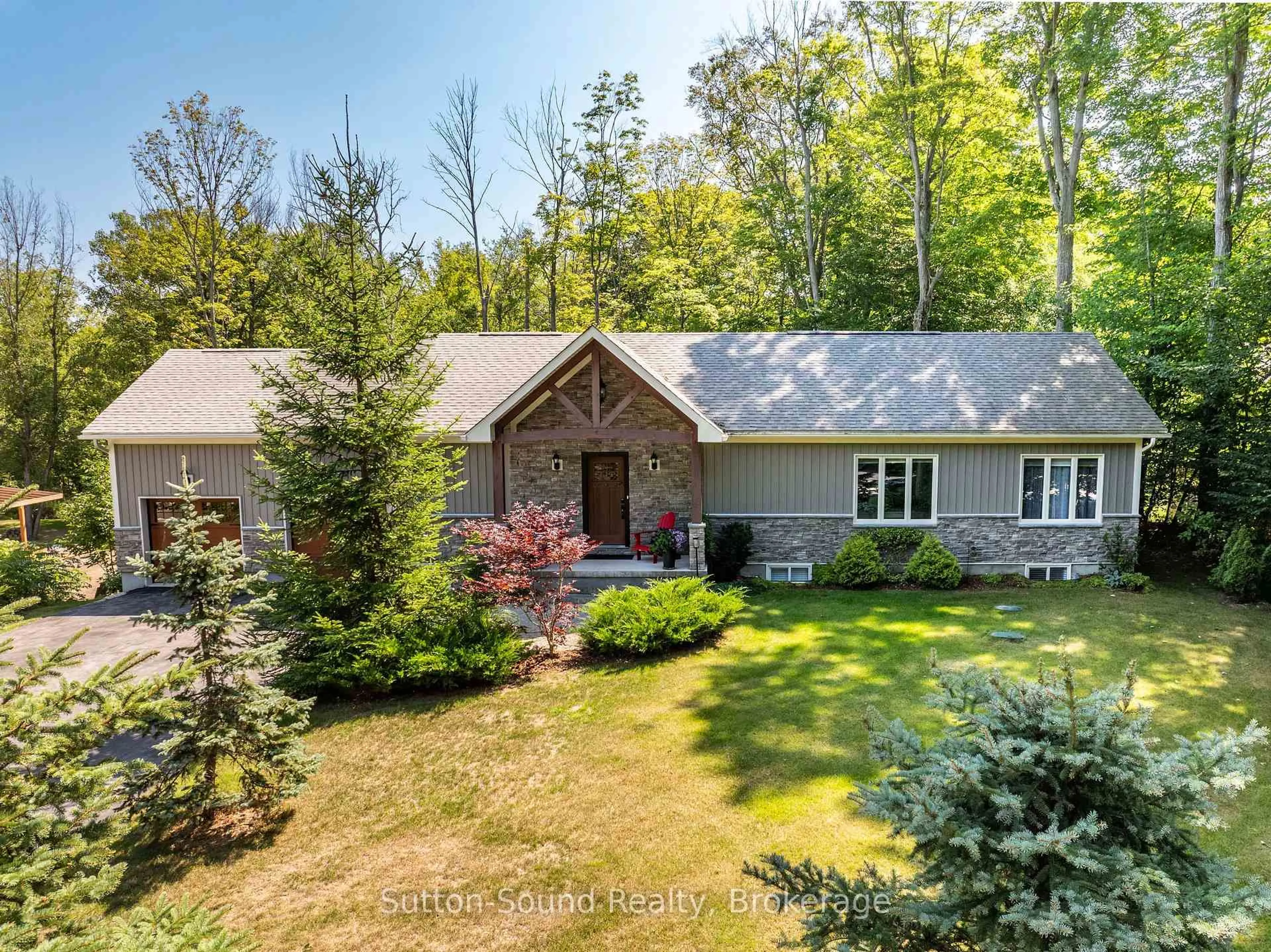 A pic from outside/outdoor area/front of a property/back of a property/a pic from drone, unknown for 90 Graham Cres, South Bruce Peninsula Ontario N0H 2G0