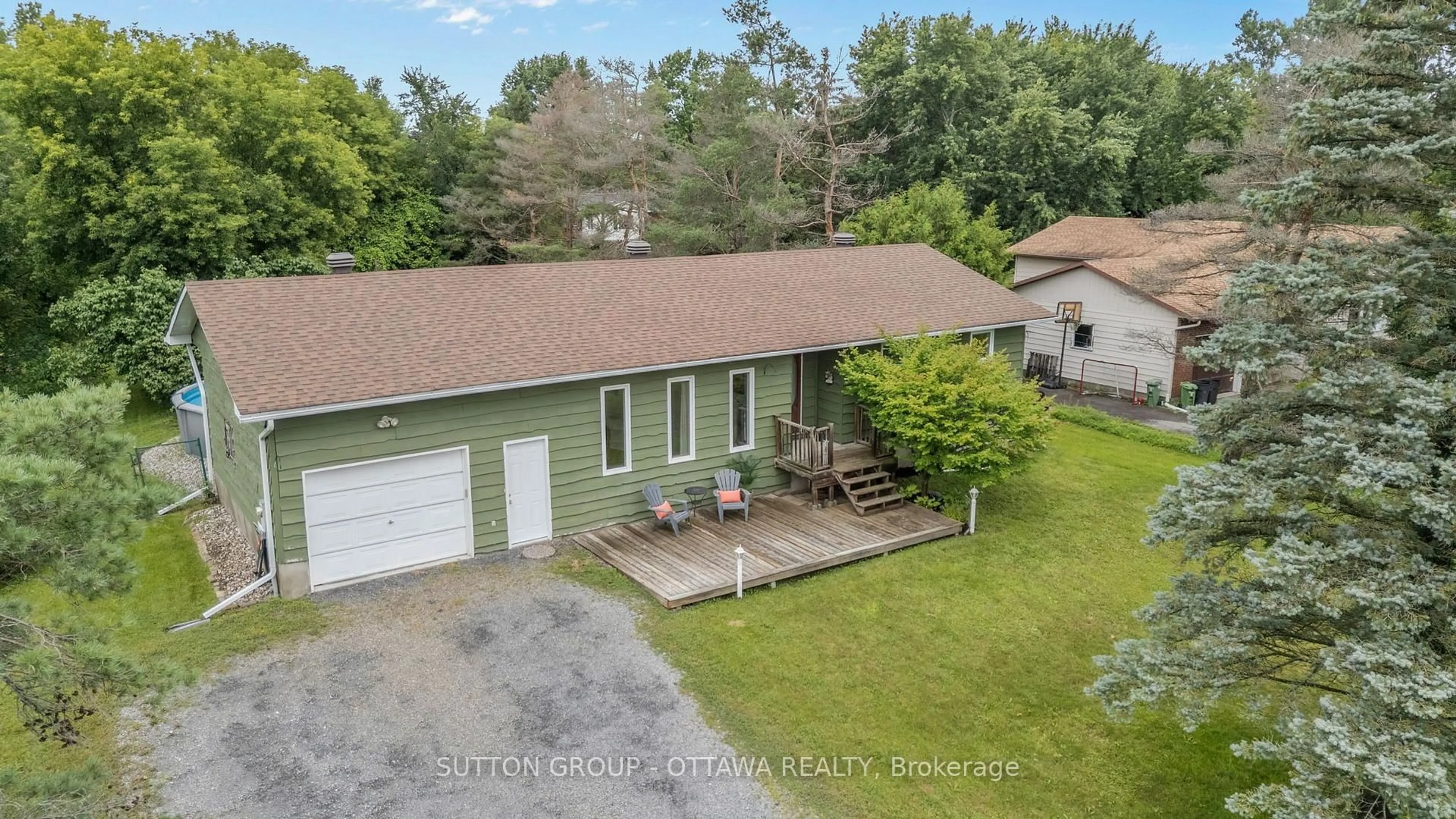 A pic from outside/outdoor area/front of a property/back of a property/a pic from drone, water/lake/river/ocean view for 8097 Laurie Lane, Metcalfe Ontario K0A 2P0