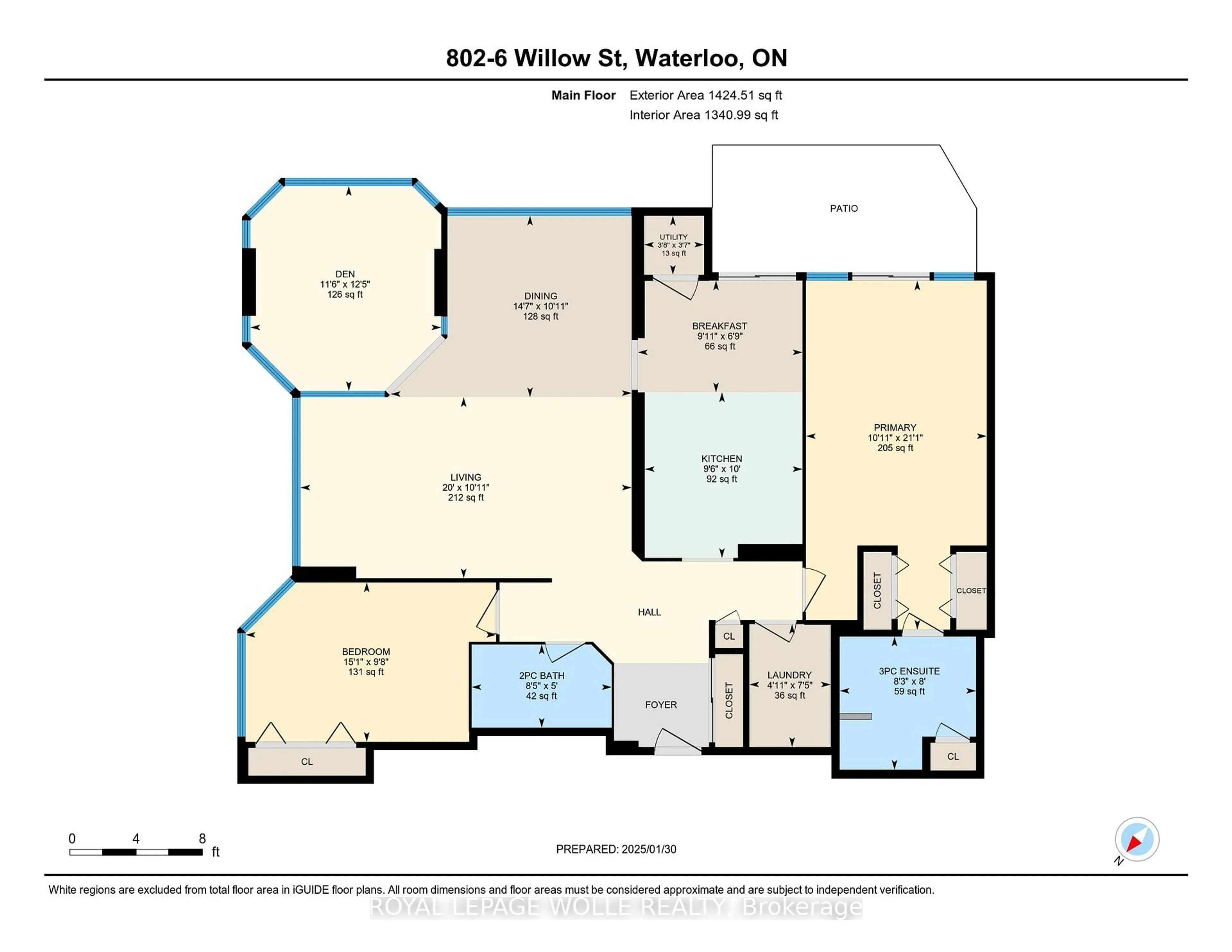 Floor plan for 6 Willow St #802, Waterloo Ontario N2J 4S3