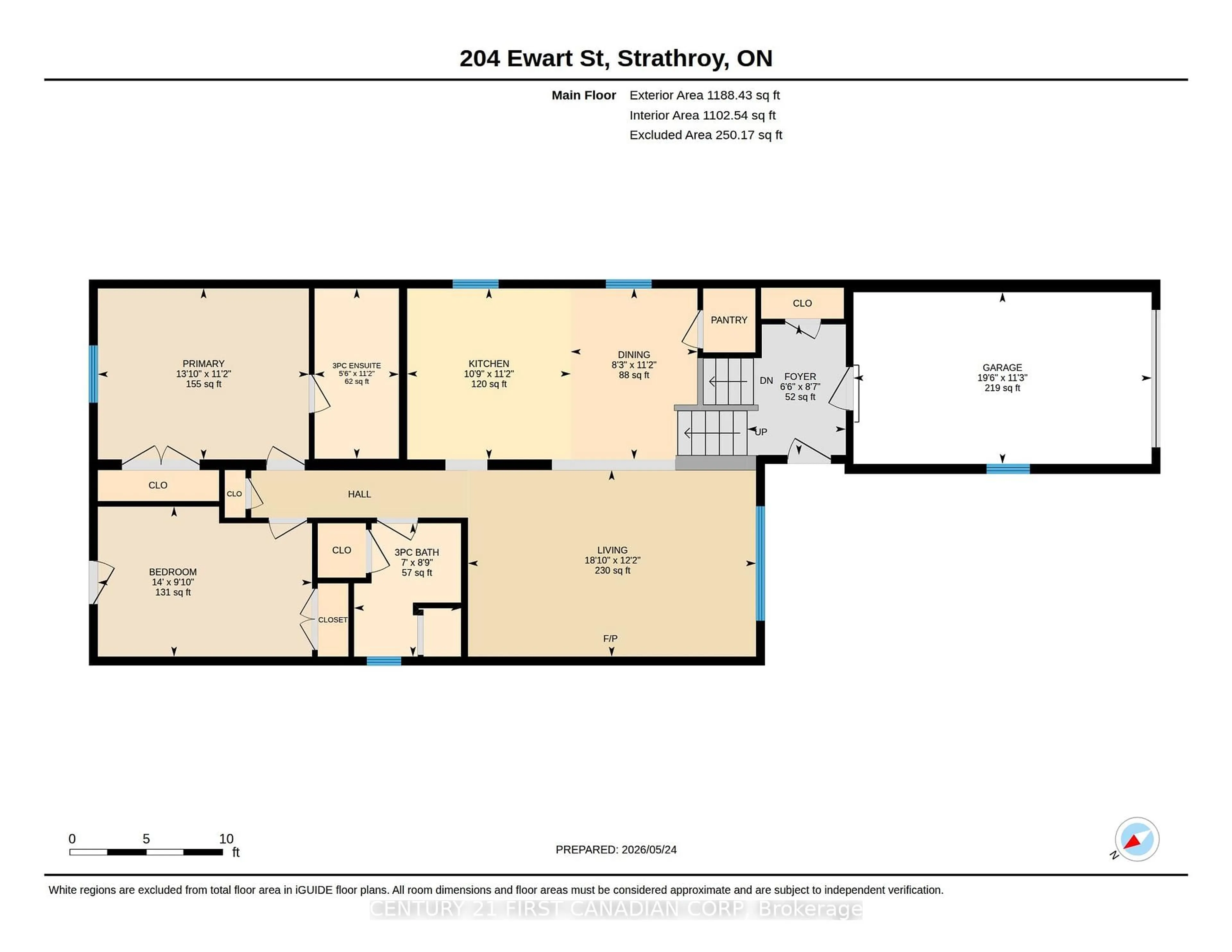 Floor plan for 204 Ewart St, Strathroy-Caradoc Ontario N7G 4G6