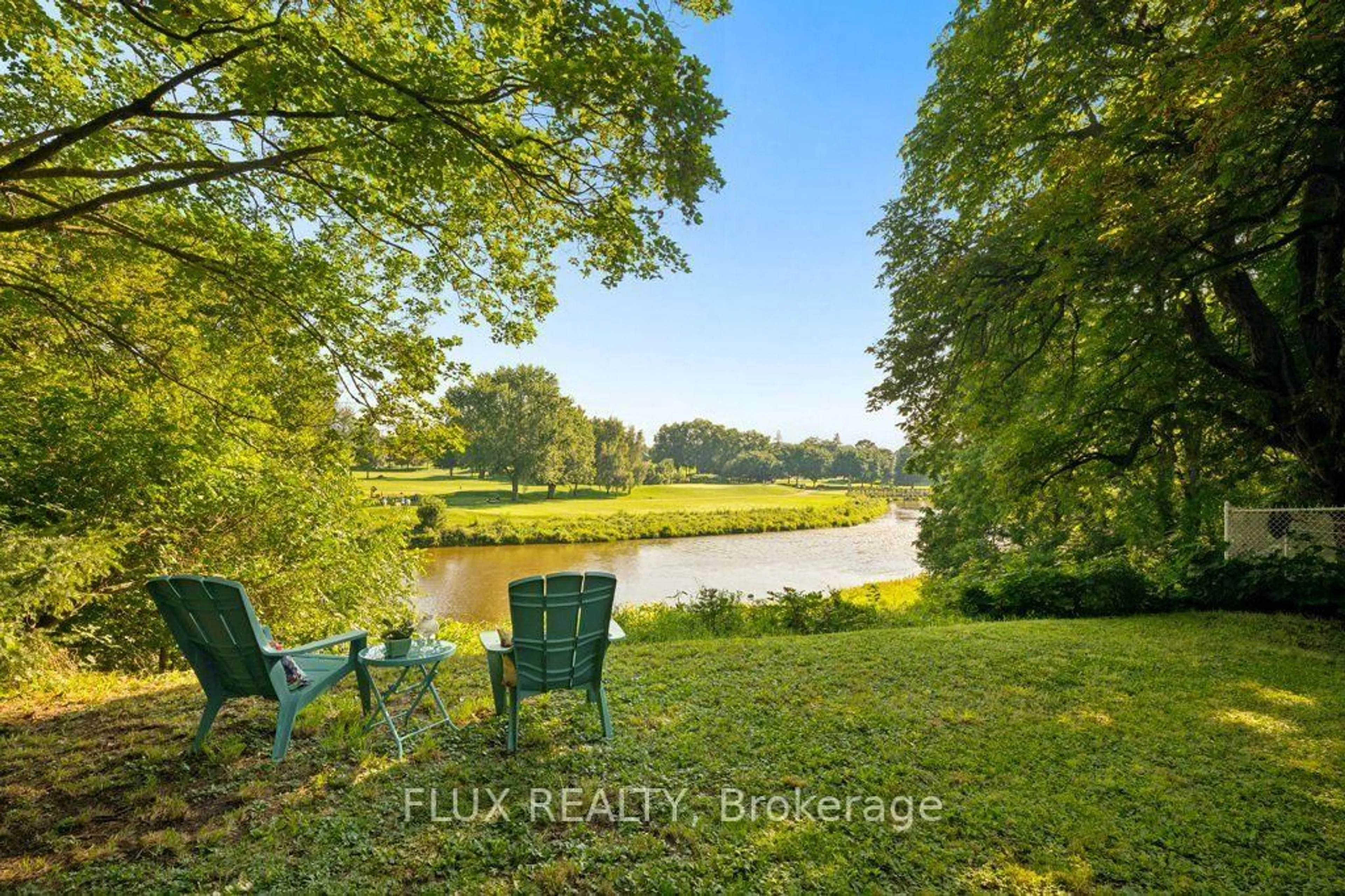 Patio, water/lake/river/ocean view for 48 Misty River Dr, Woolwich Ontario N0B 1N0