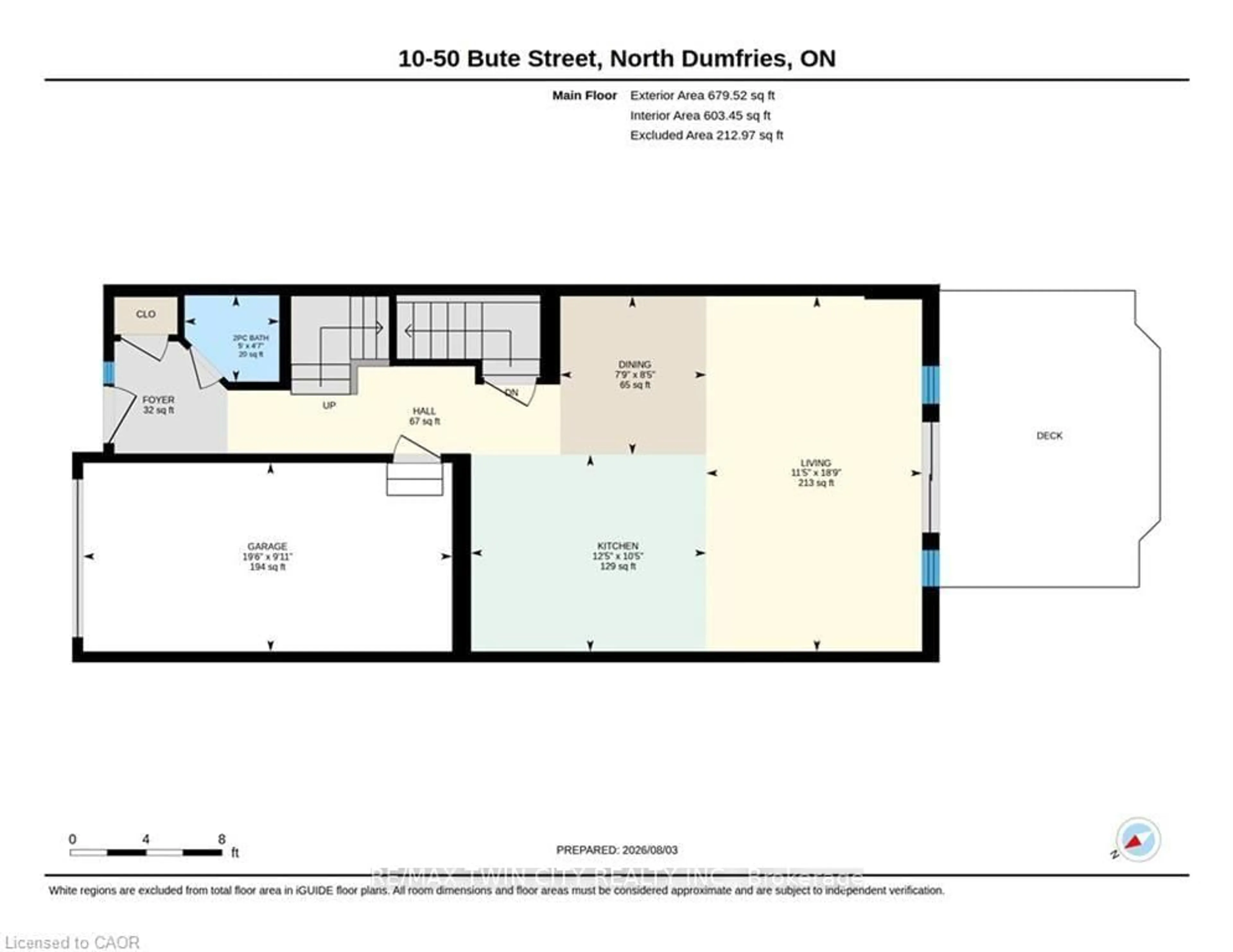 Floor plan for 50 BUTE St #10, North Dumfries Ontario N0B 1E0