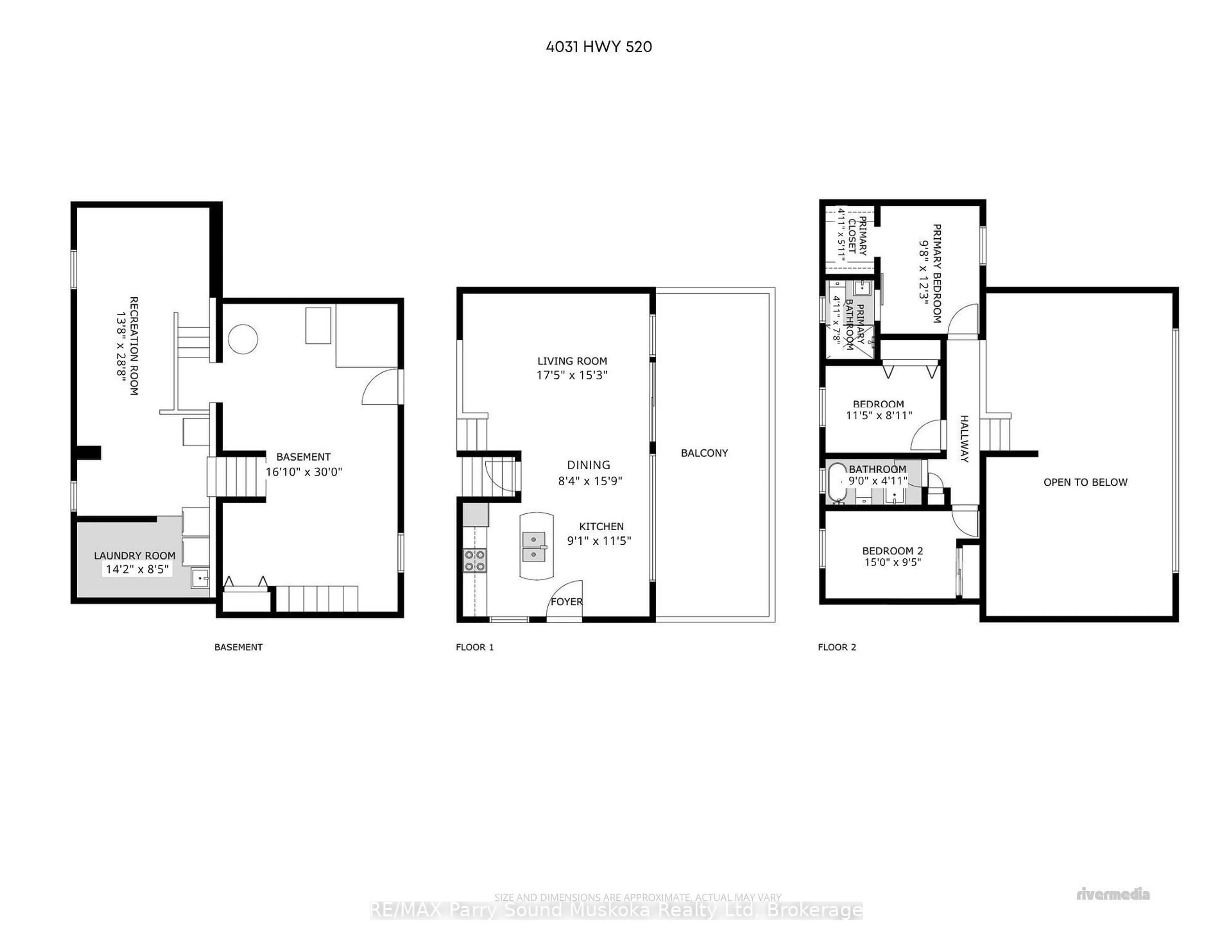 Floor plan for 4031 Highway 520 Highway, Magnetawan Ontario P0A 1C0