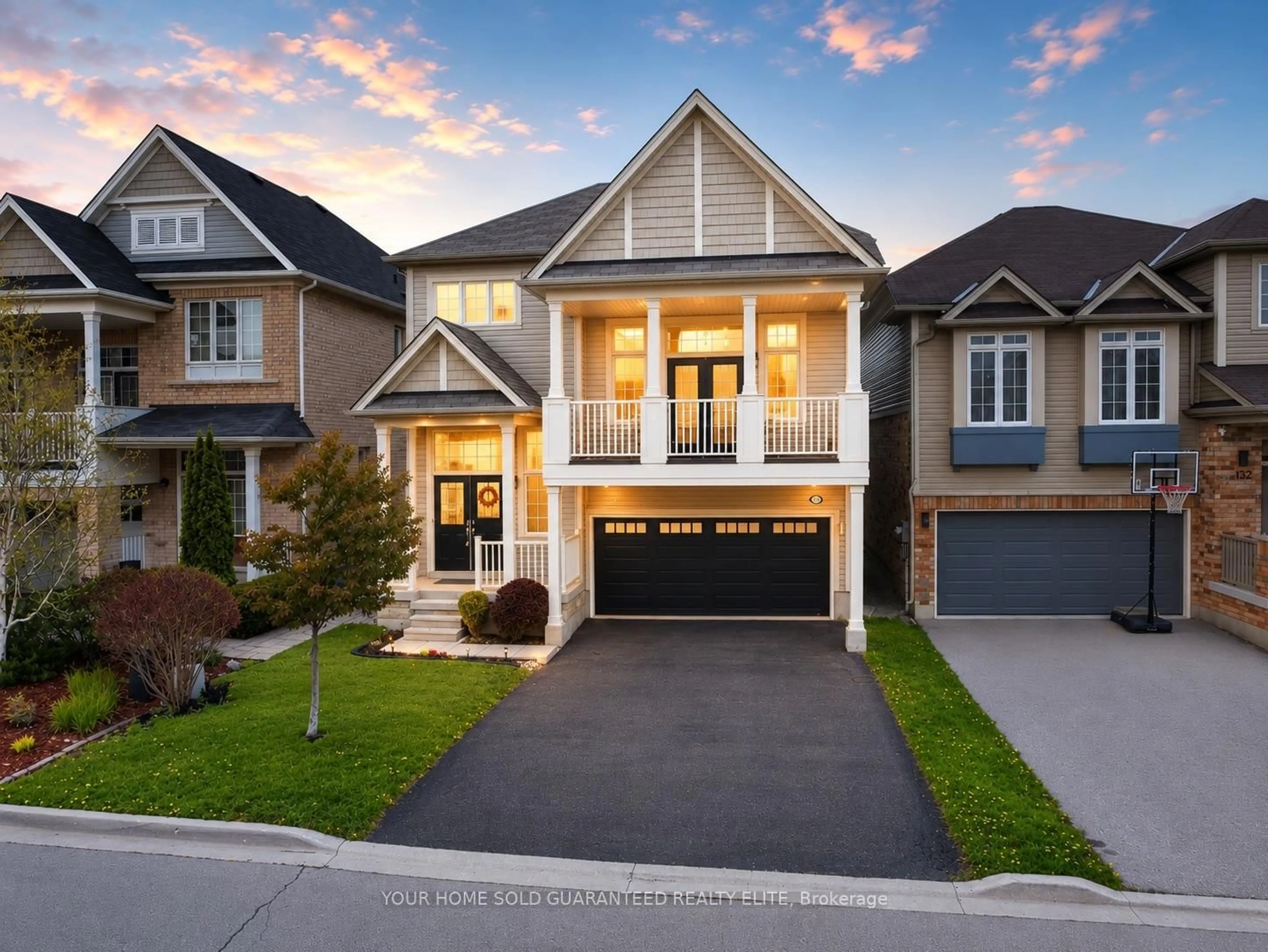 Home with brick exterior material, street for 136 Whitwell Way, Hamilton Ontario L0R 1C0