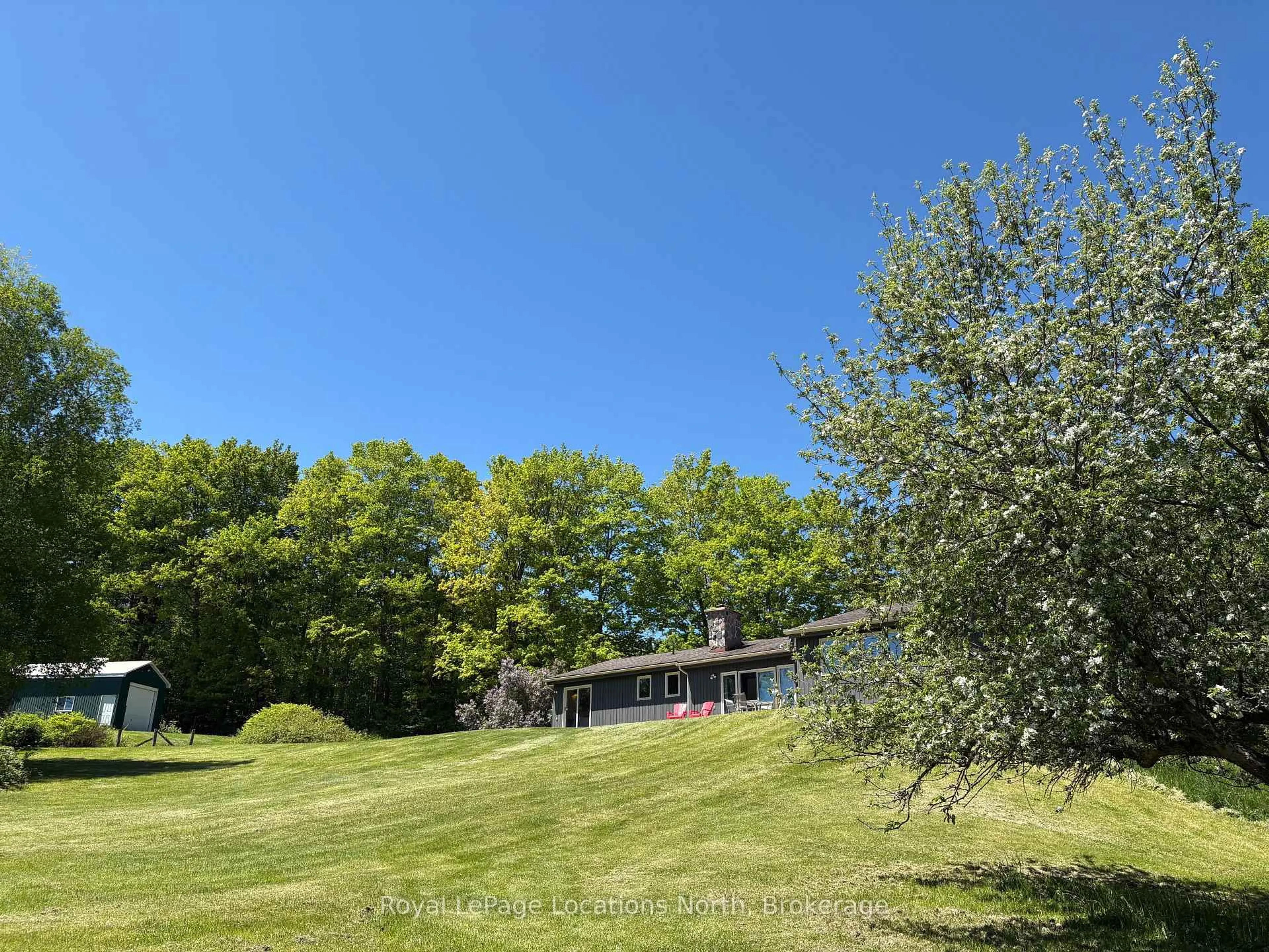 A pic from outside/outdoor area/front of a property/back of a property/a pic from drone, forest/trees view for 446070 Johnston's Sdrd, Grey Highlands Ontario N0C 1E0
