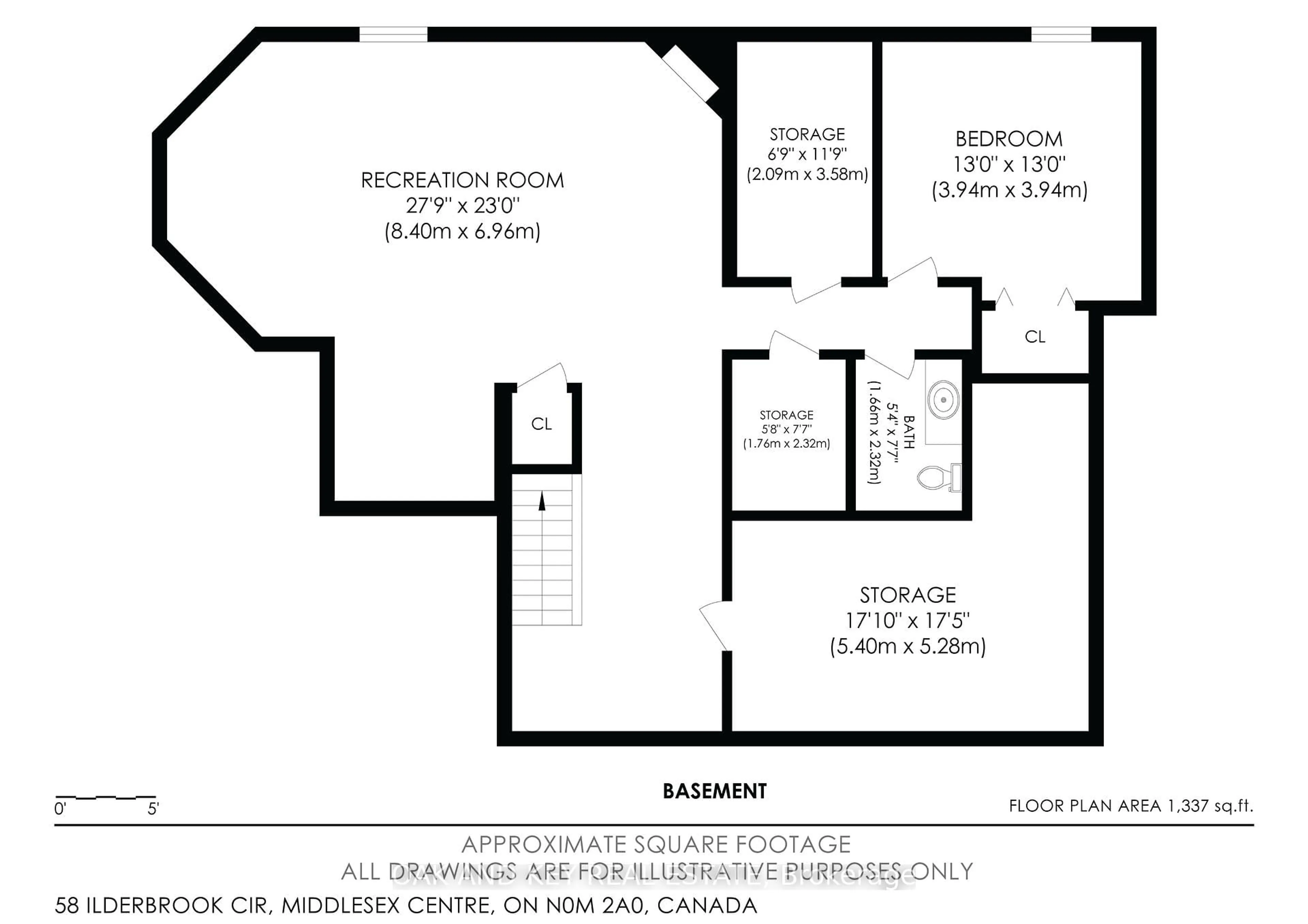 Floor plan for 58 Ilderbrook Circ, Middlesex Centre Ontario N0M 2A0