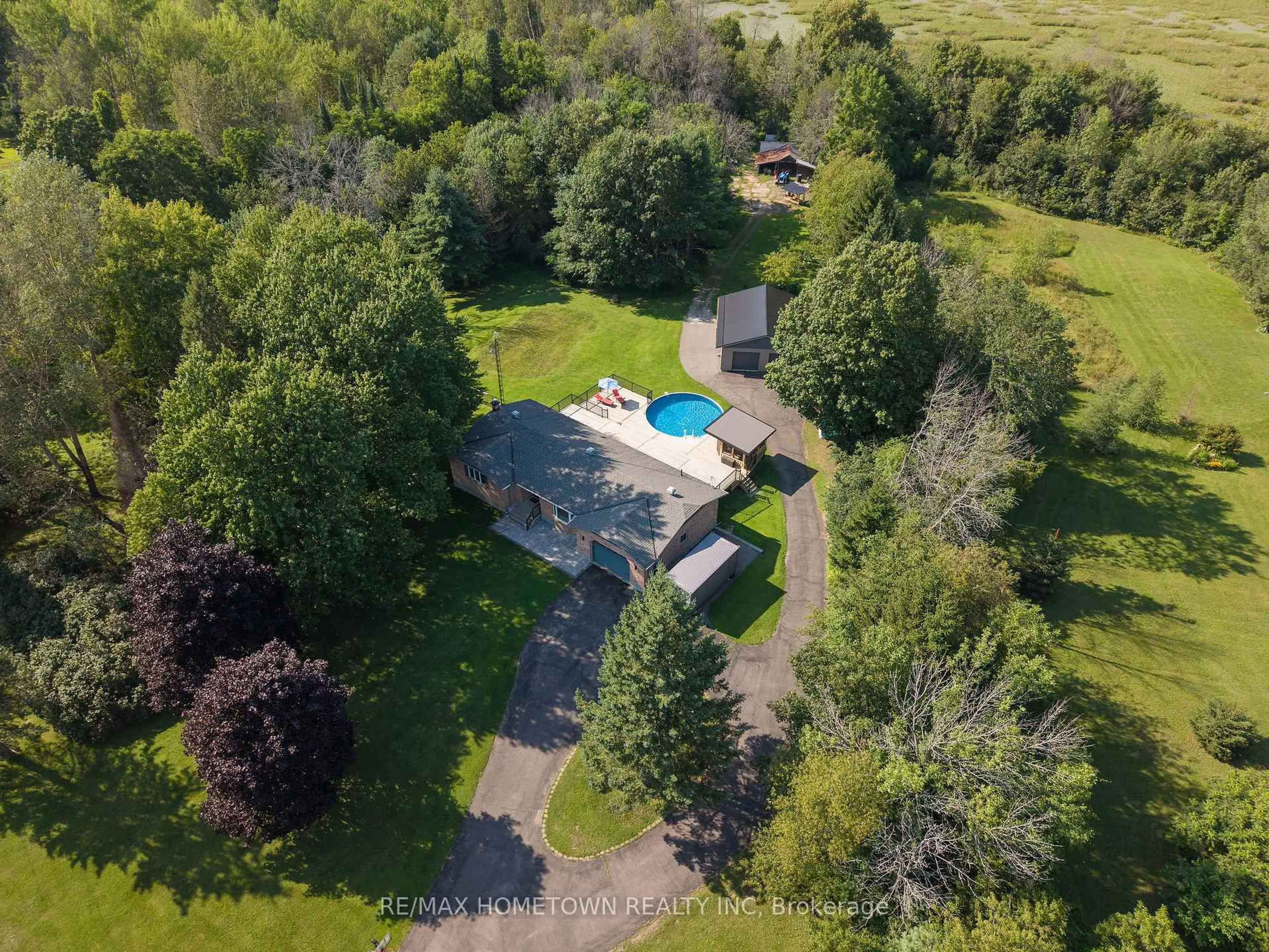 A pic from outside/outdoor area/front of a property/back of a property/a pic from drone, unknown for 440 County Road 42 Rd, Athens Ontario K0E 1B0
