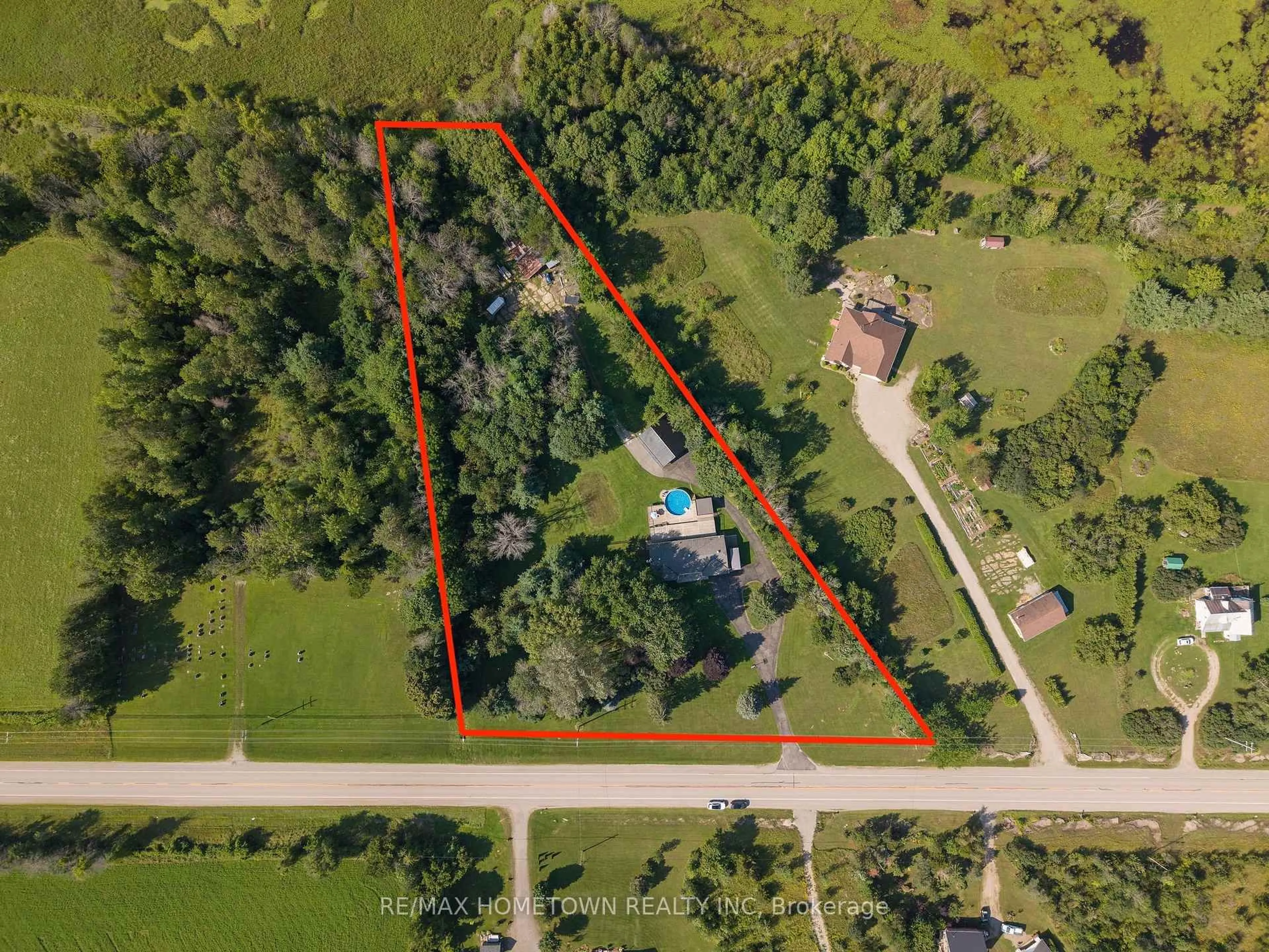 A pic from outside/outdoor area/front of a property/back of a property/a pic from drone, unknown for 440 County Road 42 Rd, Athens Ontario K0E 1B0