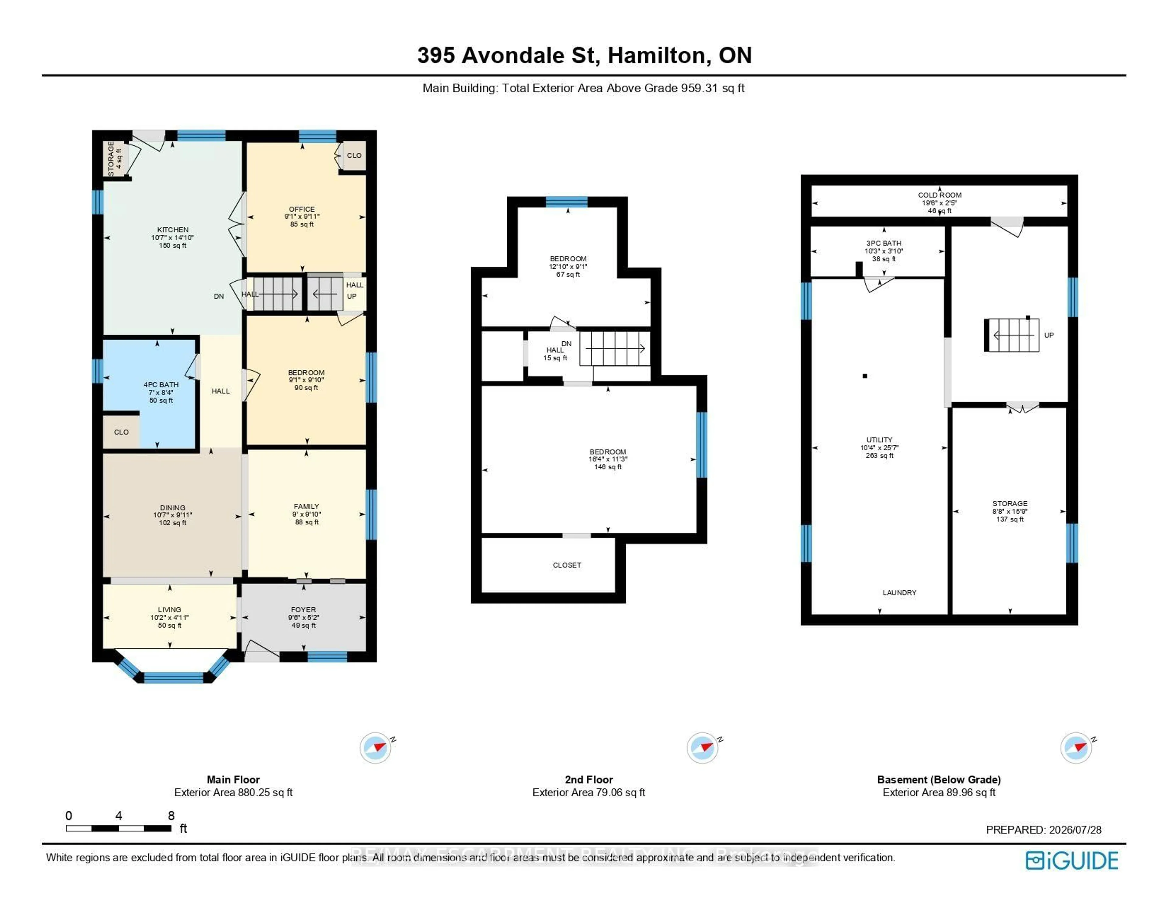 Floor plan for 395 Avondale St, Hamilton Ontario L8L 7C8