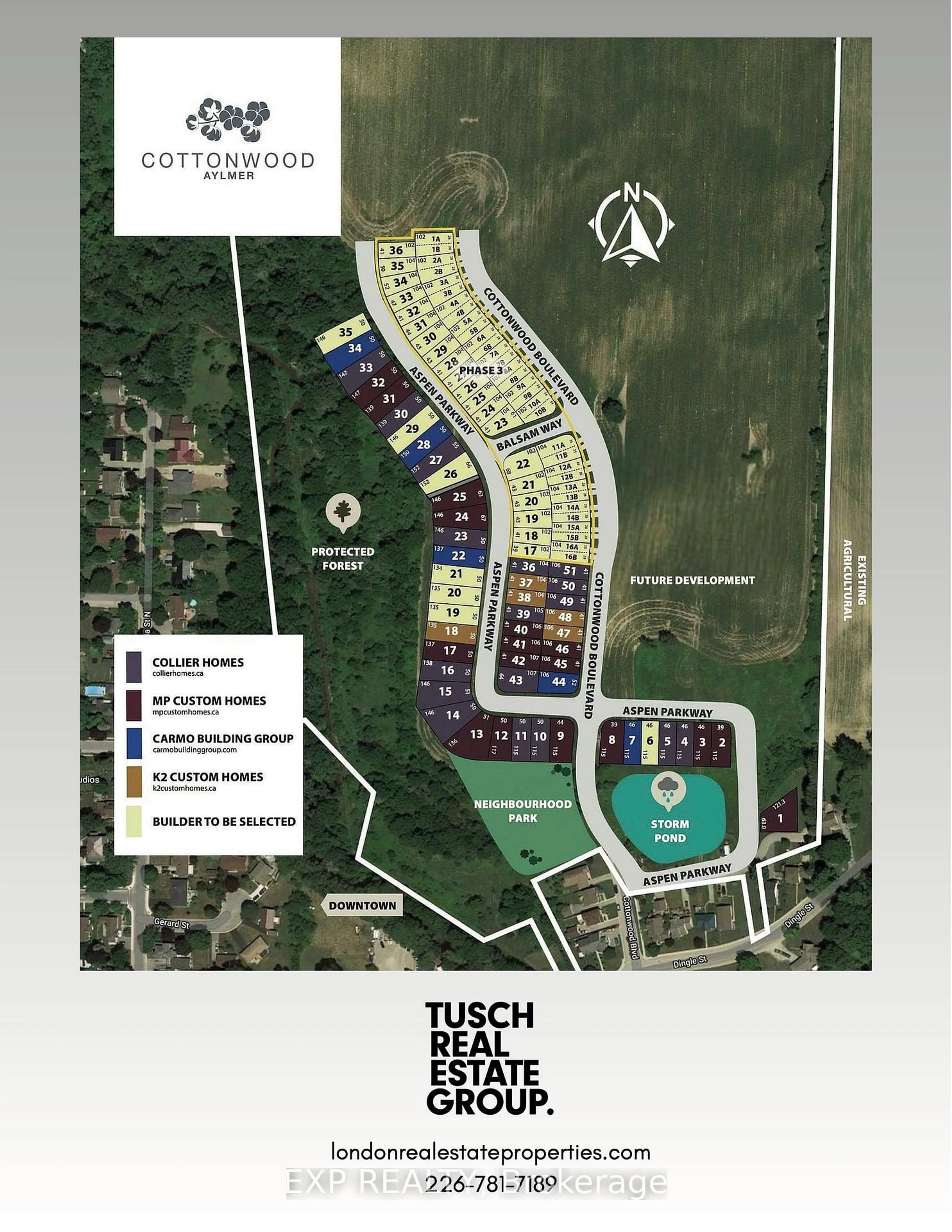 Picture of a map for Lot 7 Aspen Pkwy, Aylmer Ontario N5H 0B5
