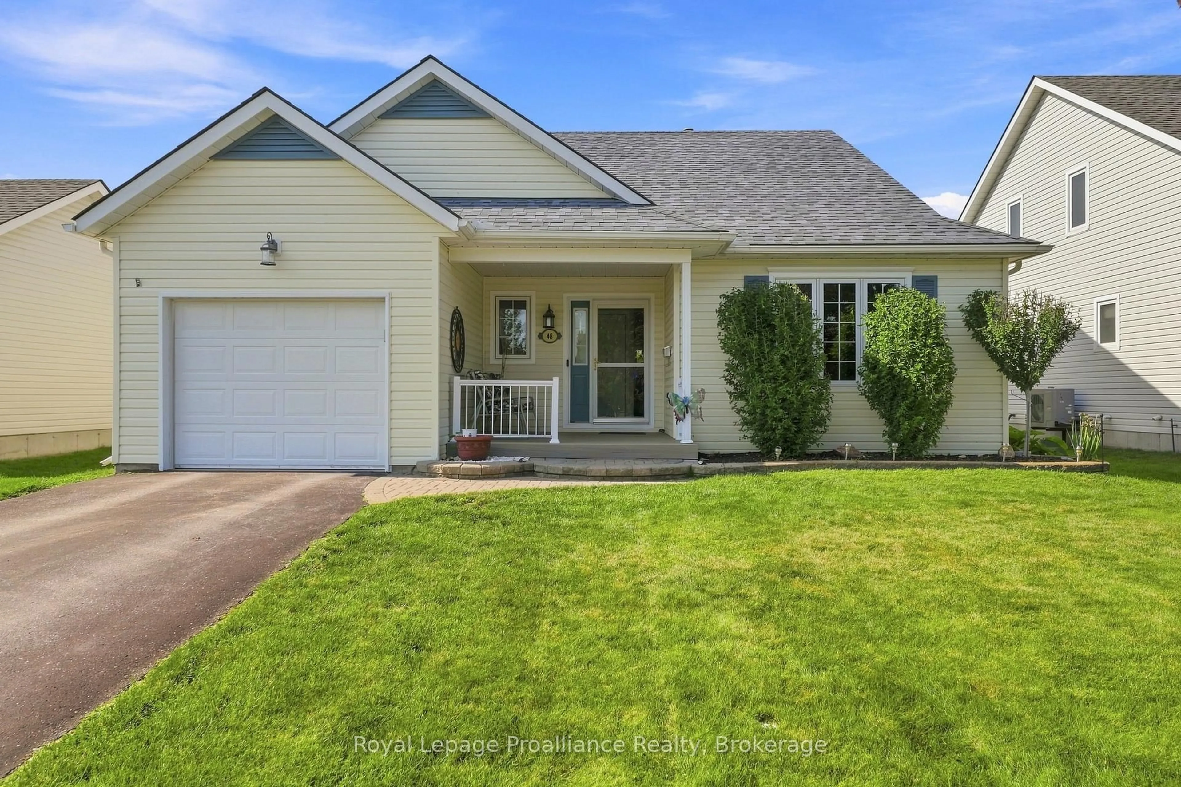 Home with vinyl exterior material, street for 48 Sandpiper Way, Brighton Ontario K0K 1H0