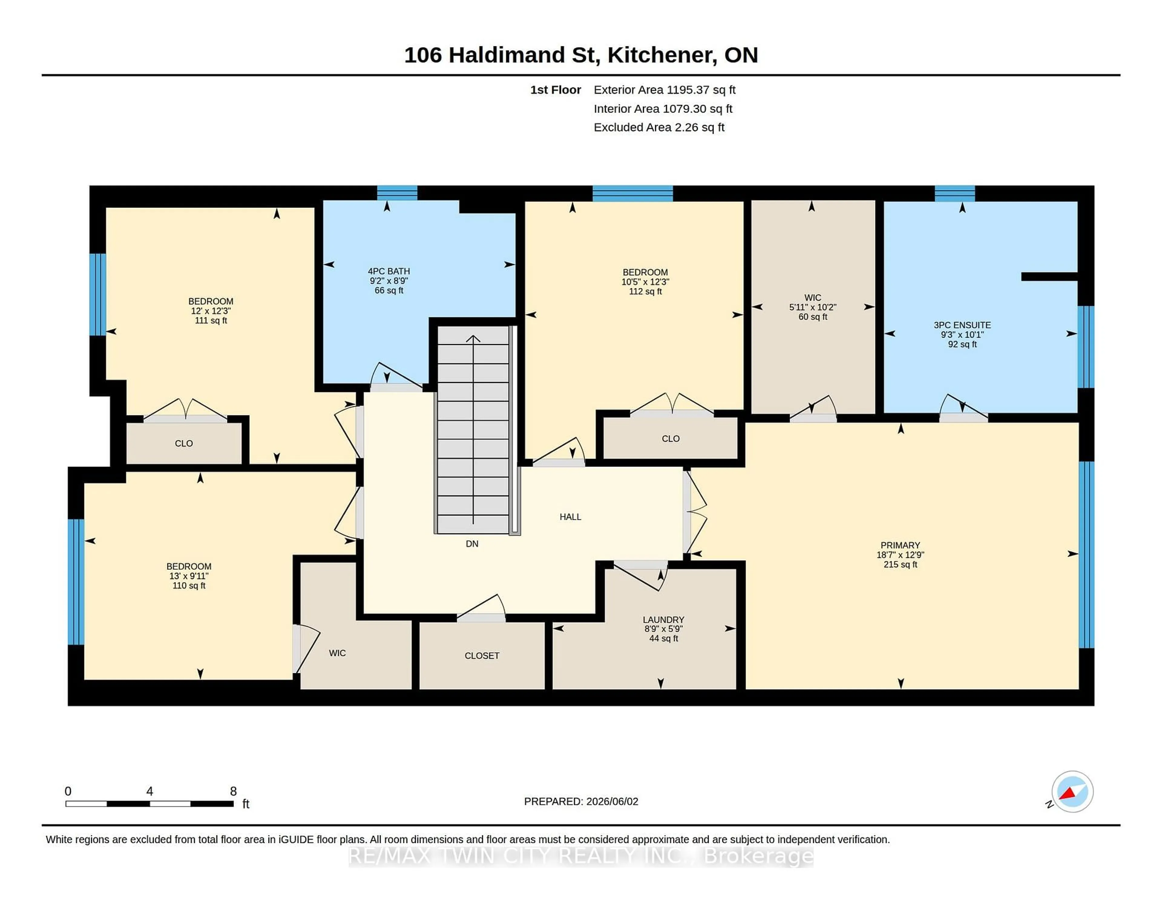 Floor plan for 106 HALDIMAND St, Kitchener Ontario N2R 0R2