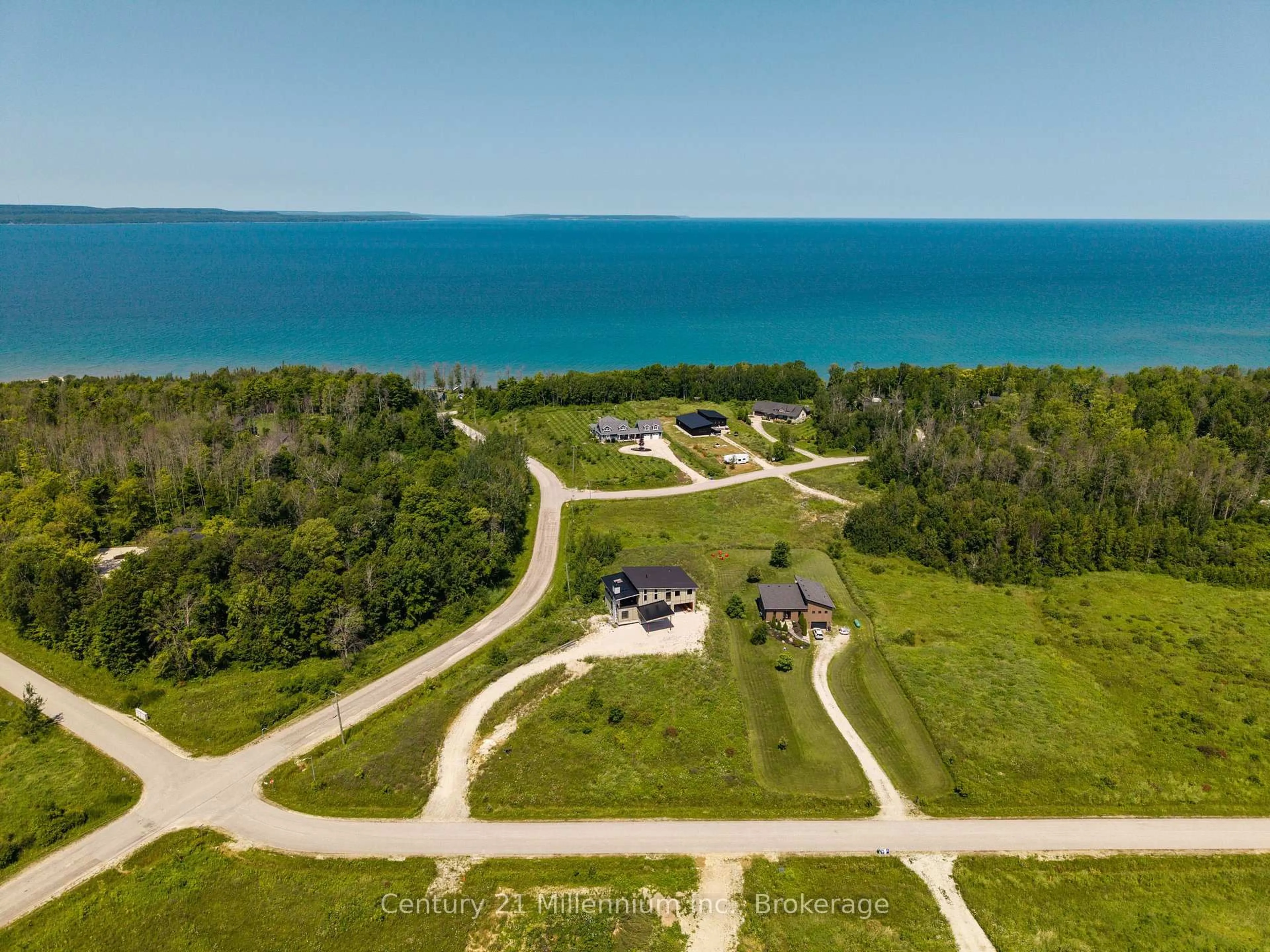 A pic from outside/outdoor area/front of a property/back of a property/a pic from drone, water/lake/river/ocean view for 101 Ugovsek Cres, Meaford Ontario N0H 1B0