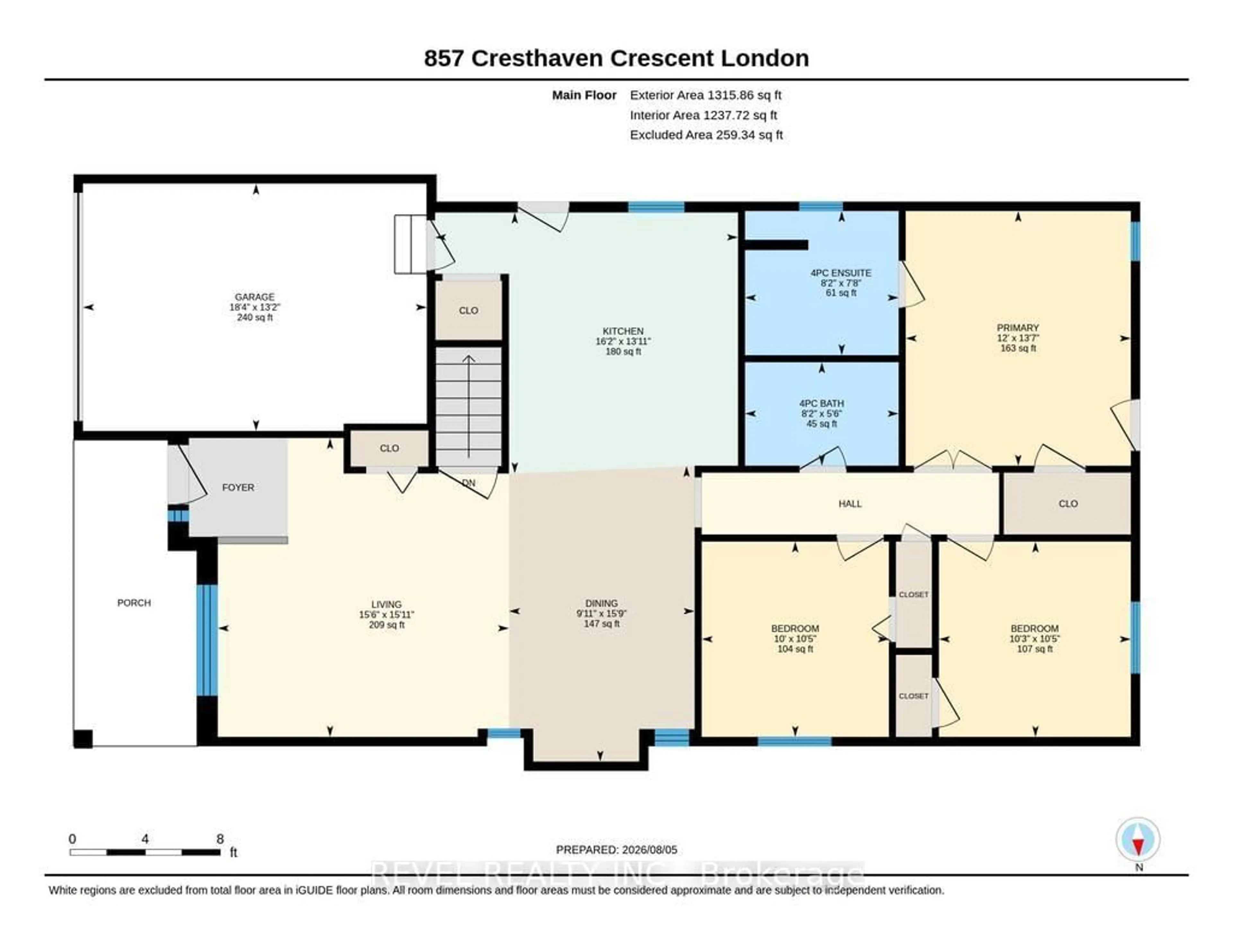 Floor plan for 857 CRESTHAVEN Cres, London South Ontario N6K 4W4