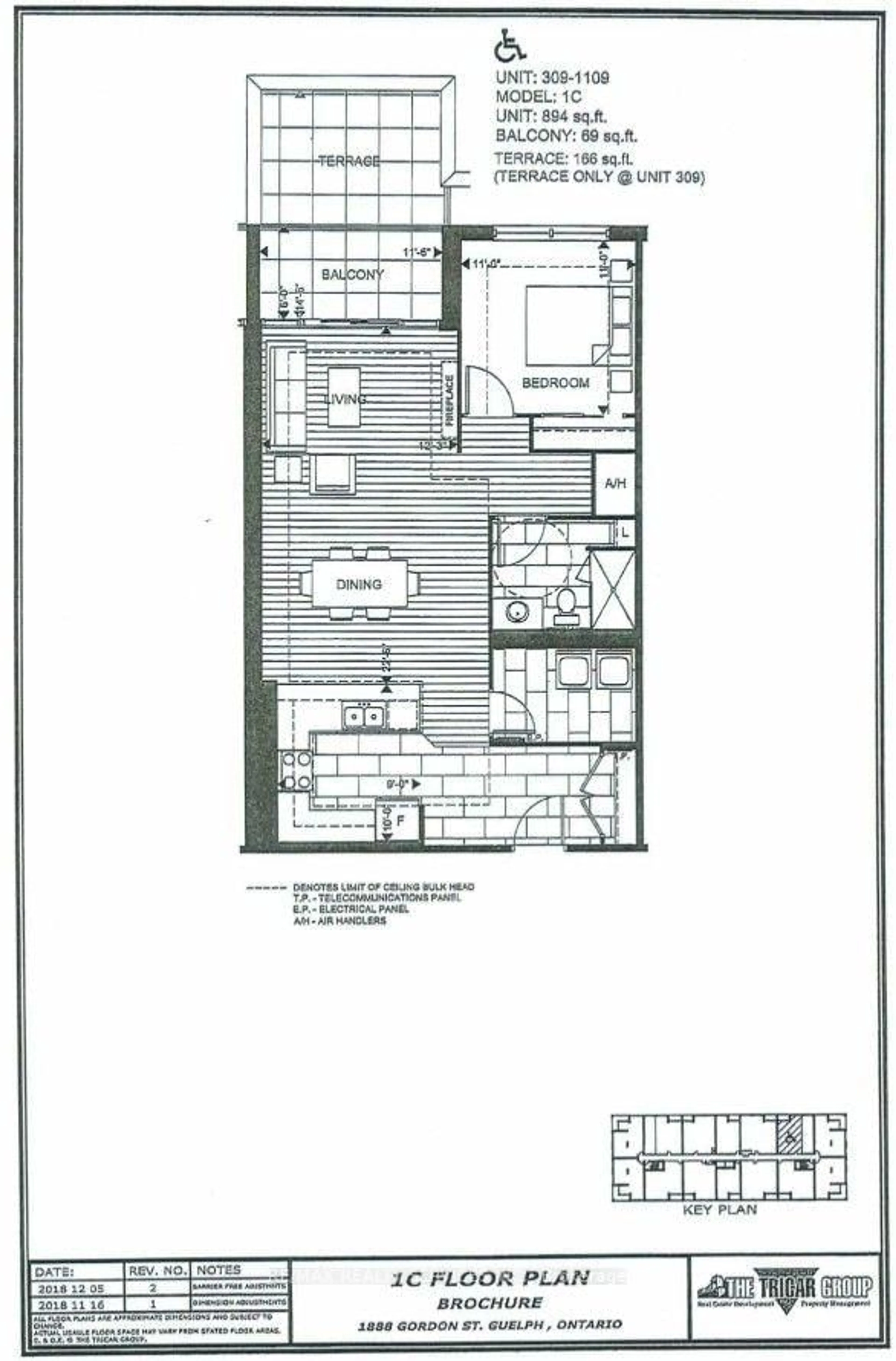 Floor plan for 1878 GORDON St #809, Guelph Ontario N1L 0P4