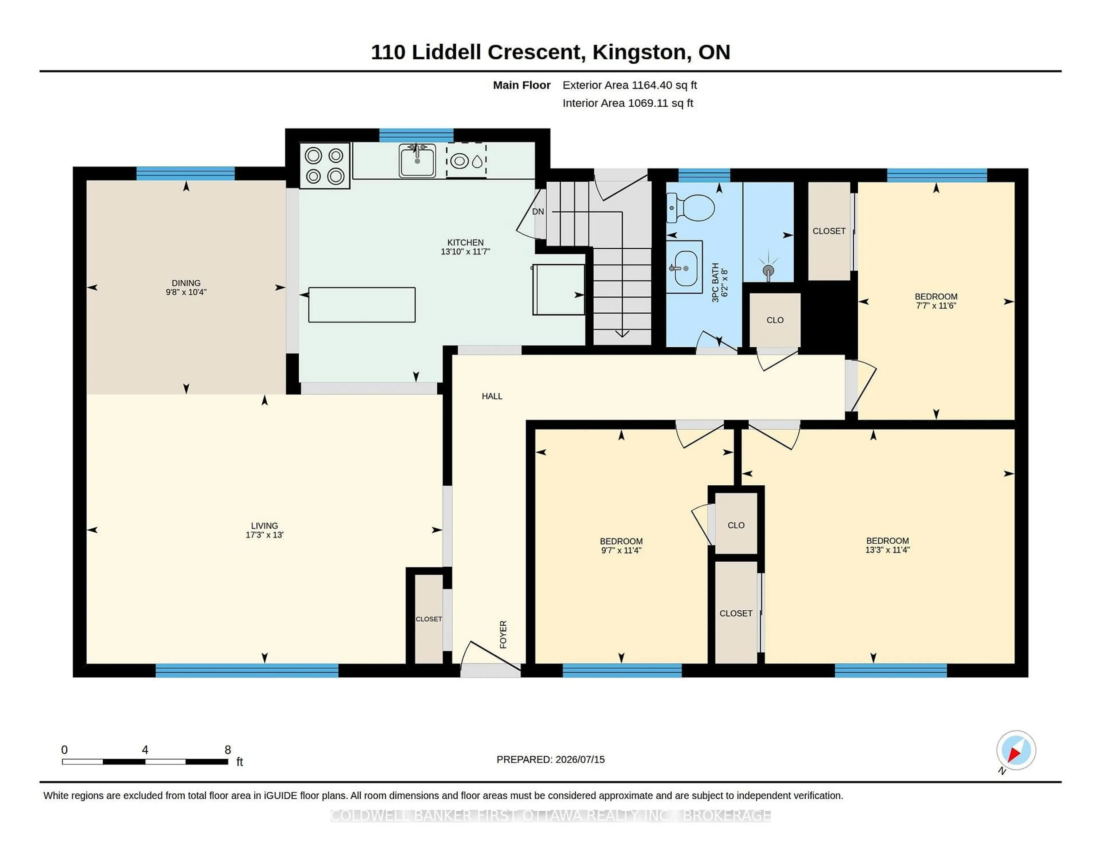 Floor plan for 110 Liddell Cres, Kingston Ontario K7M 2T6