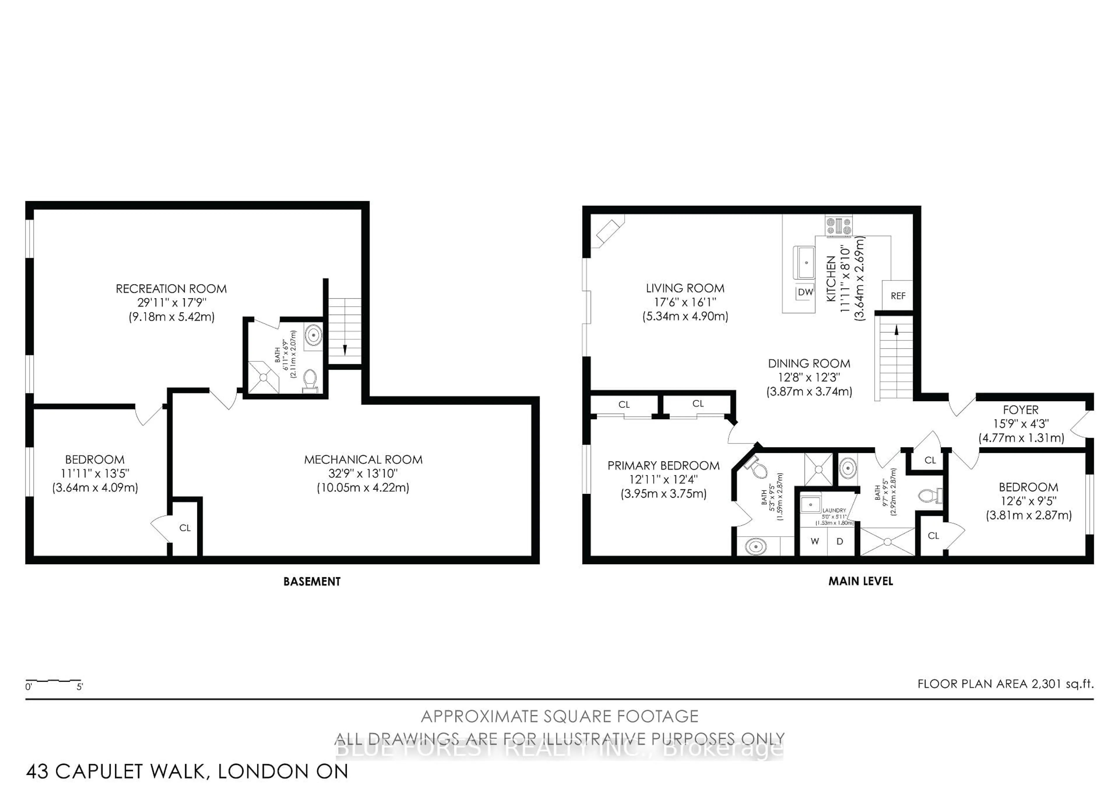 Floor plan for 43 Capulet Walk #38, London North Ontario N6H 5V4