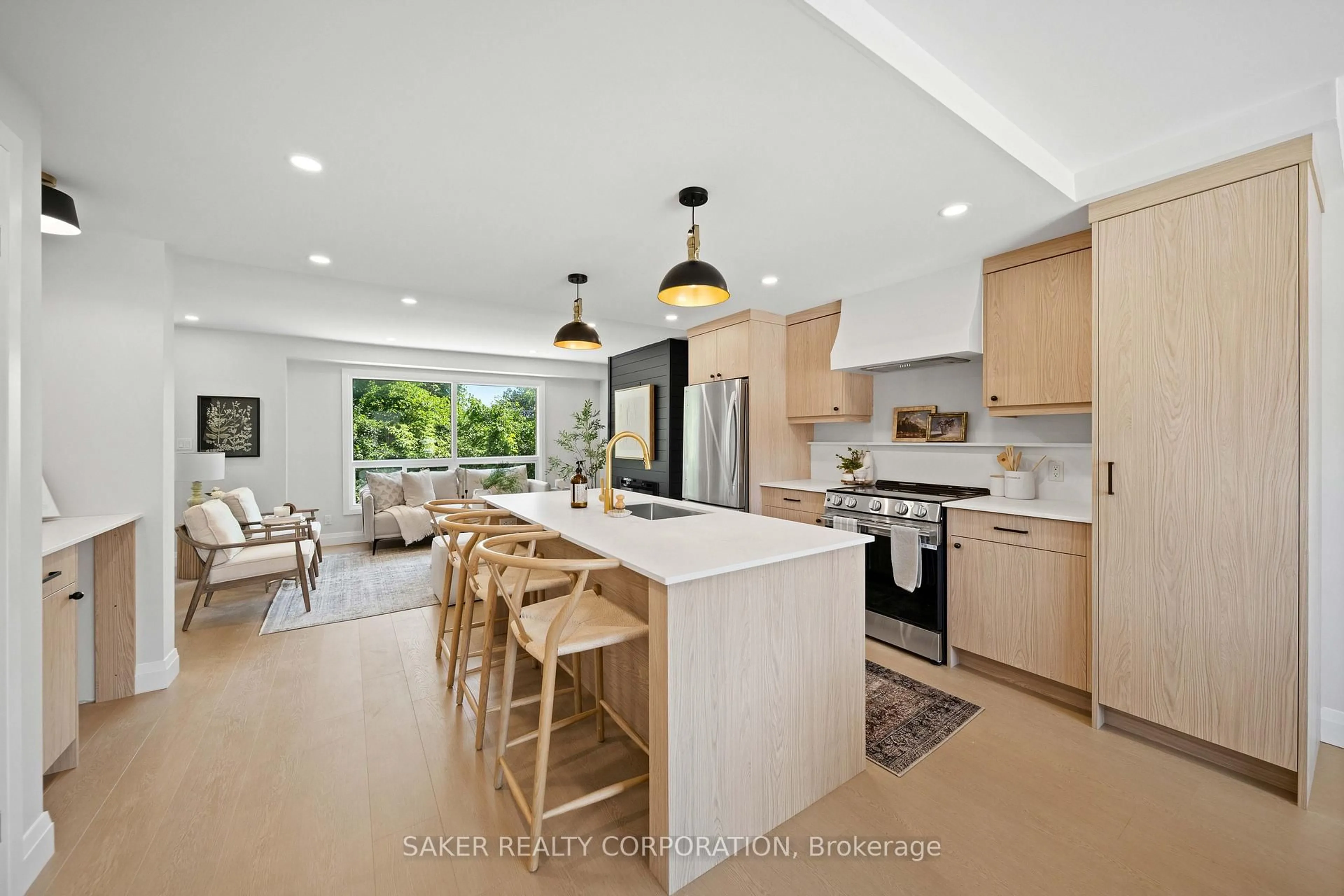 Open concept kitchen, ceramic/tile floor for 355 Sandringham Cres #33, London South Ontario N6C 5K3