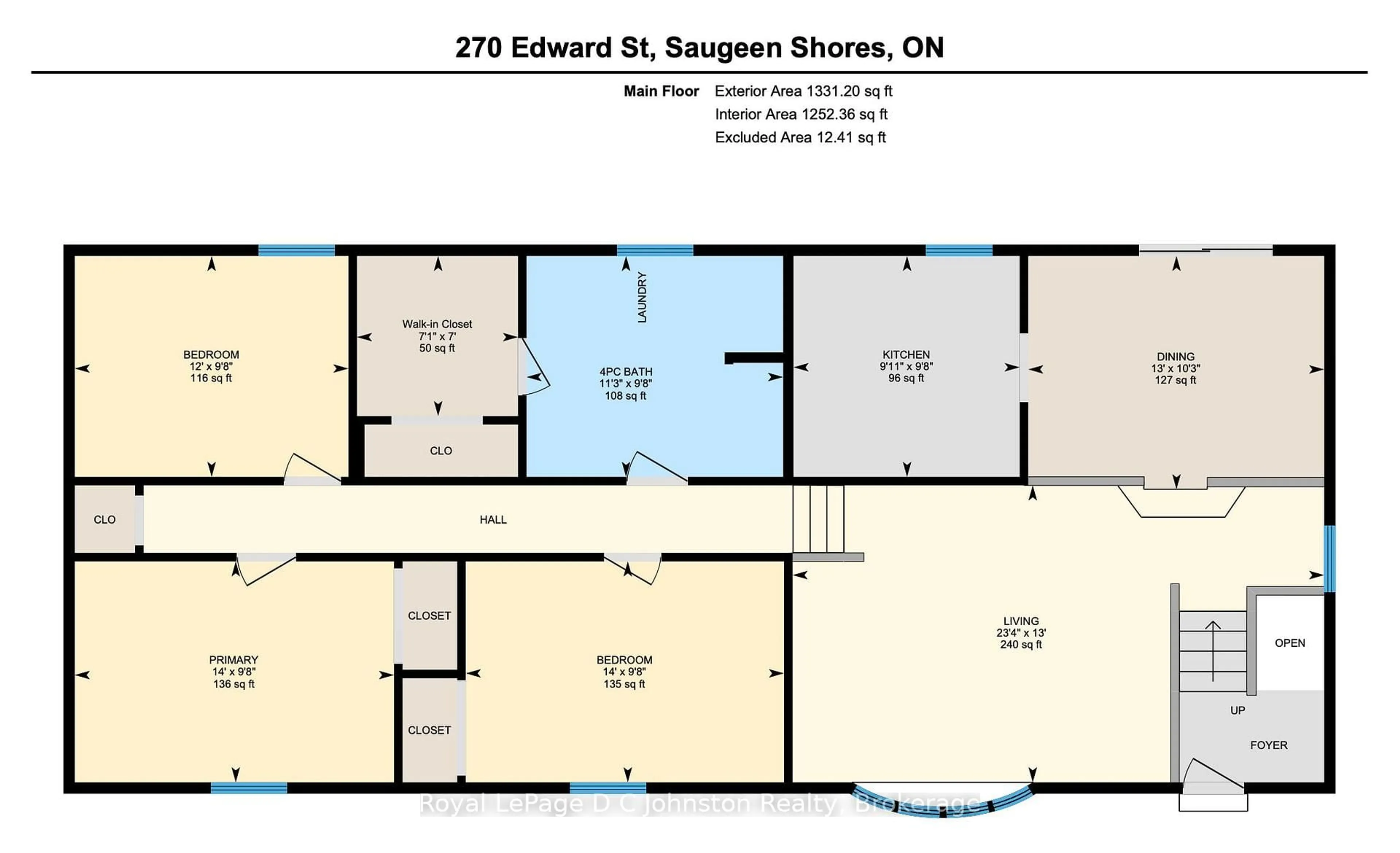 Floor plan for 270 Edward St, Saugeen Shores Ontario N0H 2L0