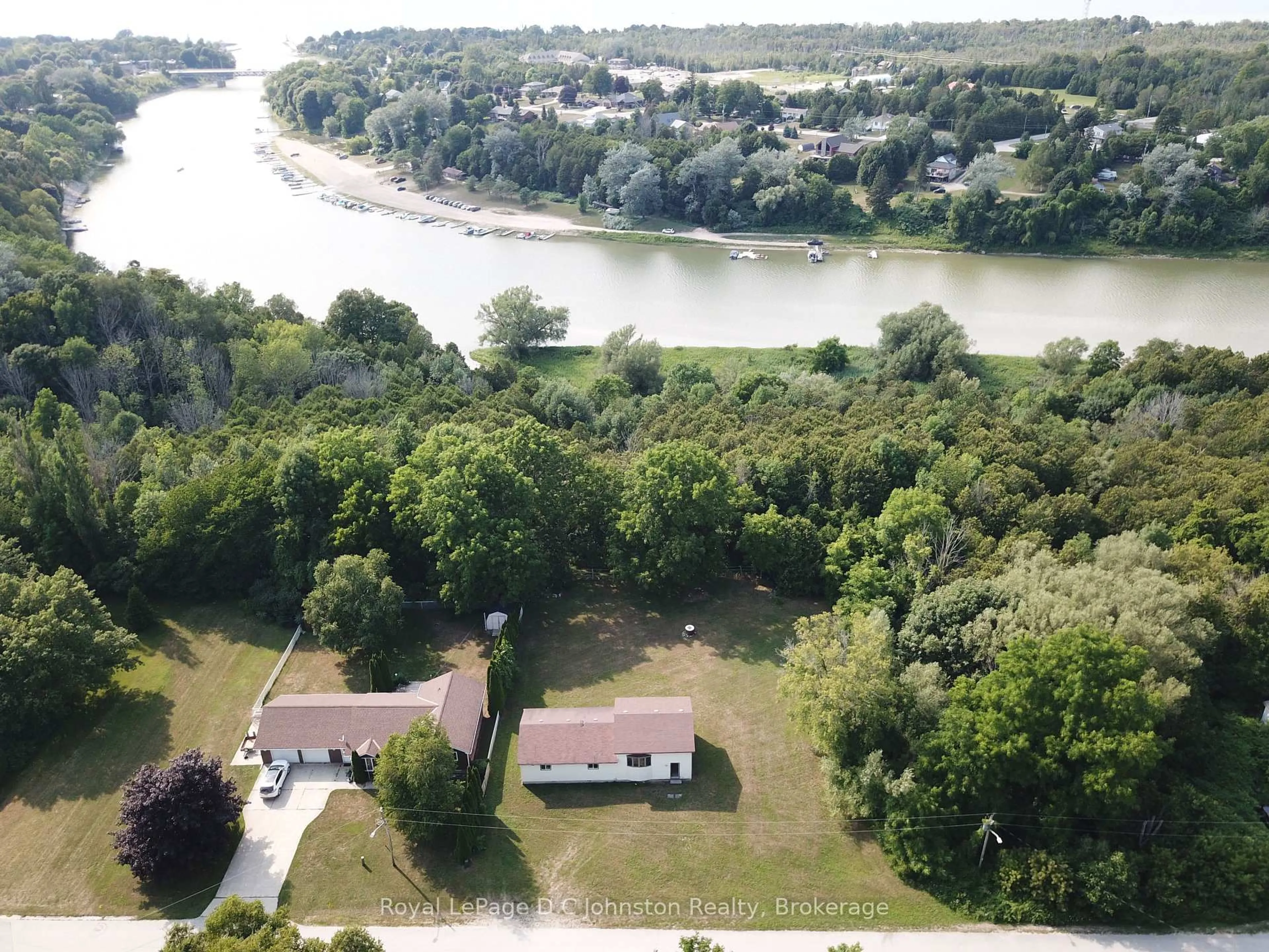 A pic from outside/outdoor area/front of a property/back of a property/a pic from drone, water/lake/river/ocean view for 270 Edward St, Saugeen Shores Ontario N0H 2L0