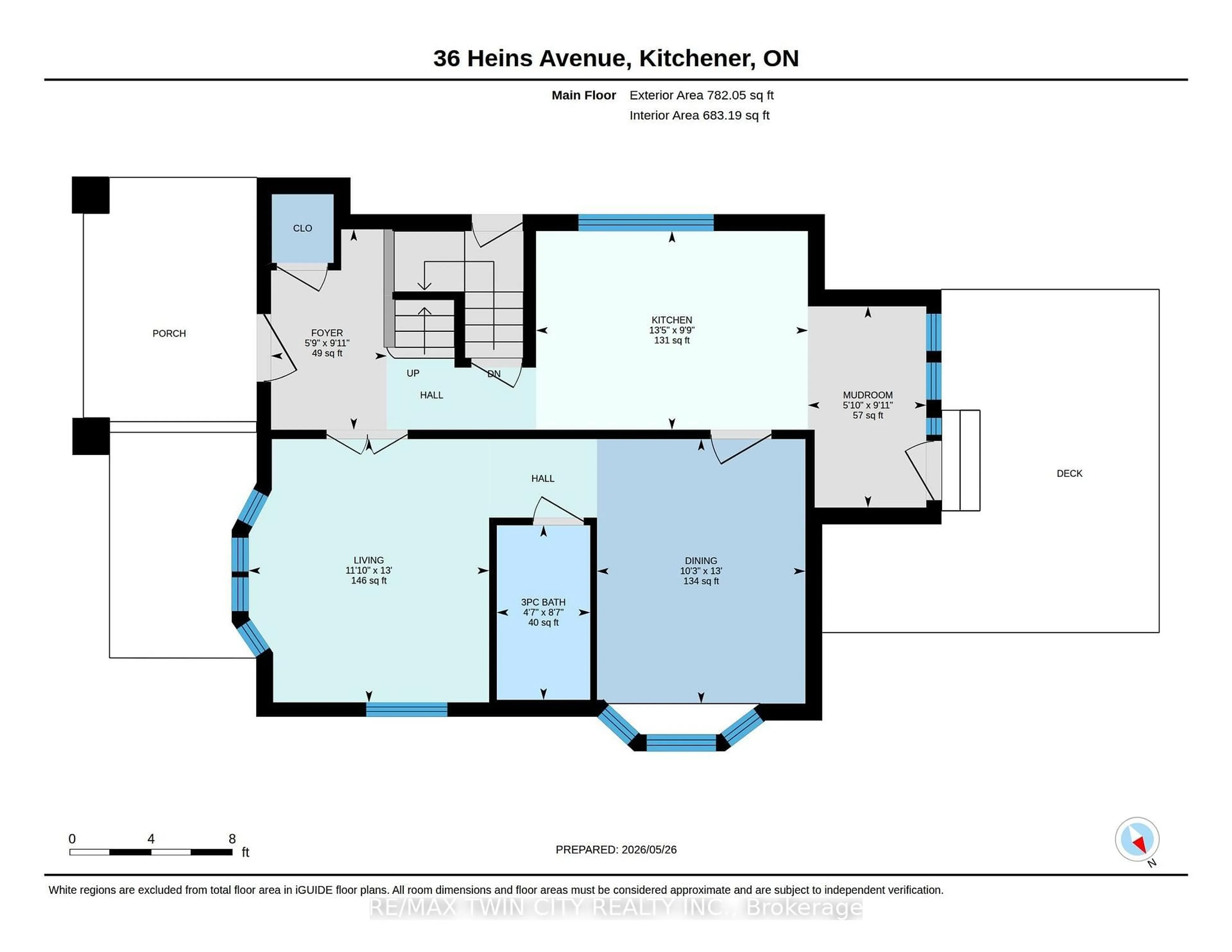 Floor plan for 36 Heins Ave, Kitchener Ontario N2G 1Z8