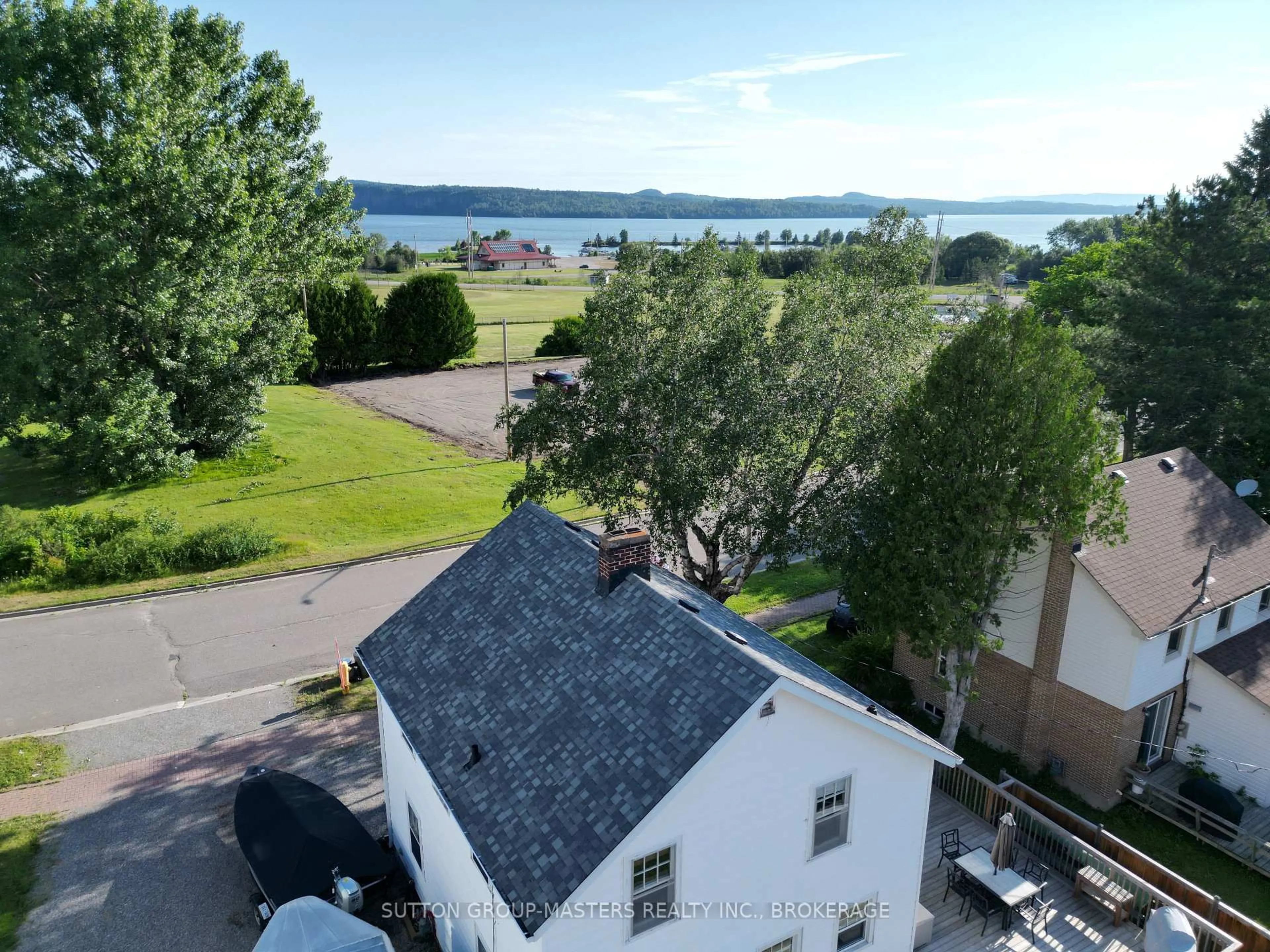 A pic from outside/outdoor area/front of a property/back of a property/a pic from drone, water/lake/river/ocean view for 50 Brompton Rd, Red Rock Ontario P0T 2P0