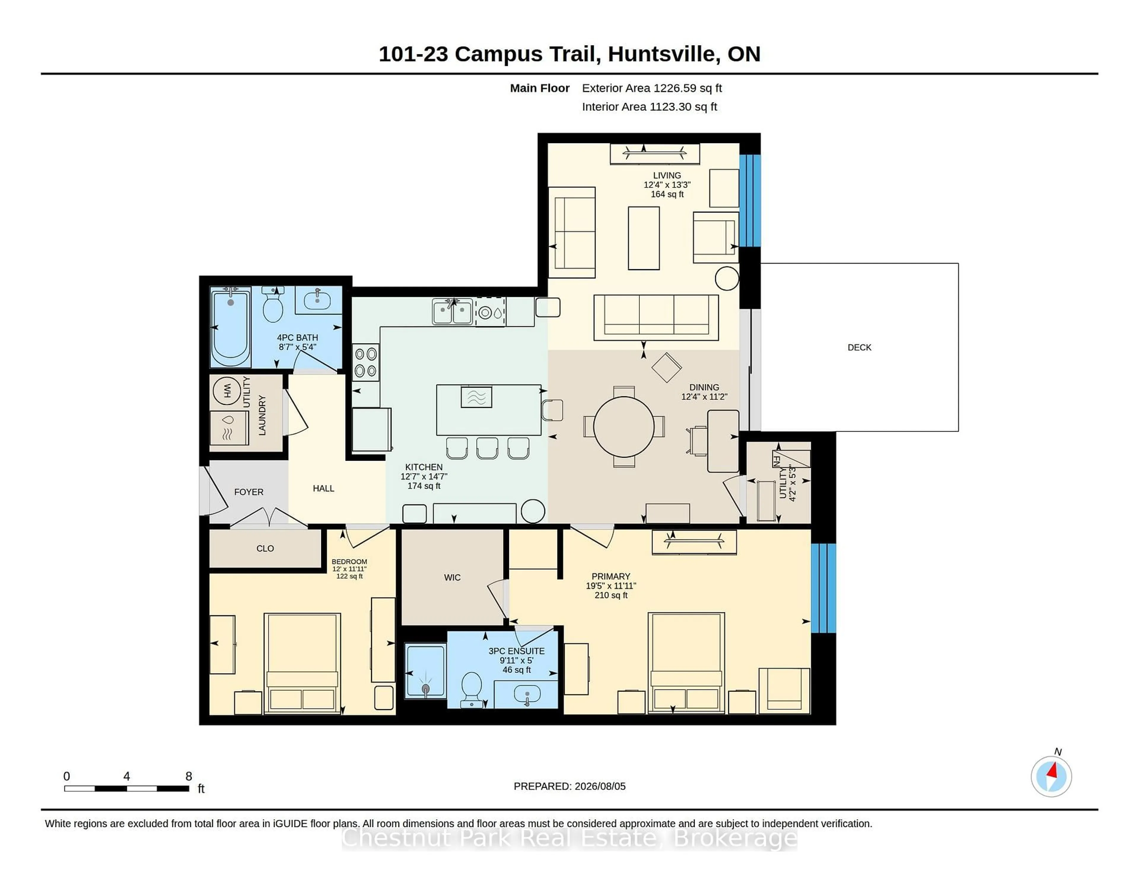 Floor plan for 23 CAMPUS Tr #101, Huntsville Ontario P1H 0G1