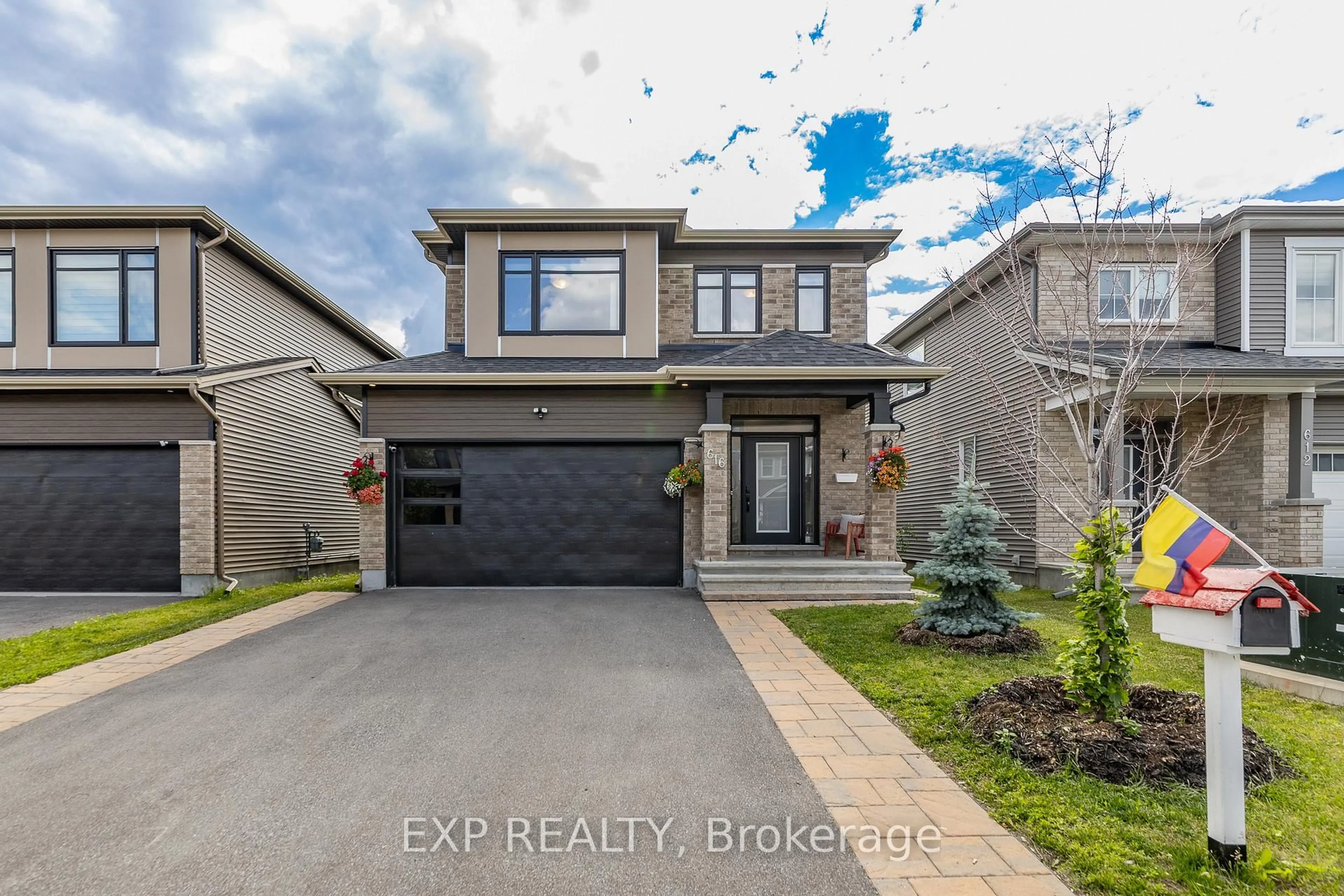 Home with brick exterior material, street for 616 Moonflower Cres, Ottawa Ontario K1T 0X8