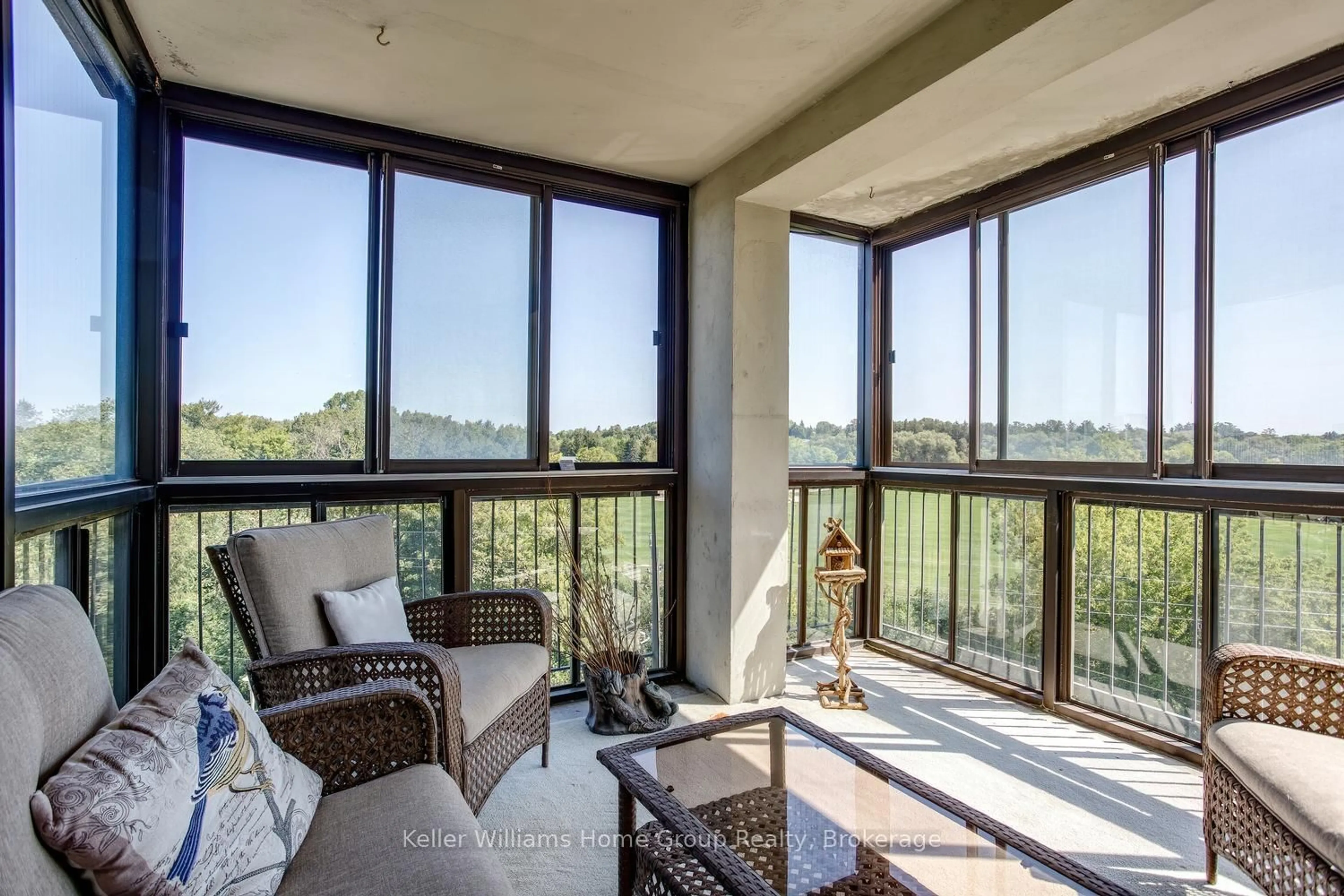Balcony in the apartment, water/lake/river/ocean view for 23 Woodlawn Rd #505, Guelph Ontario N1H 7G6