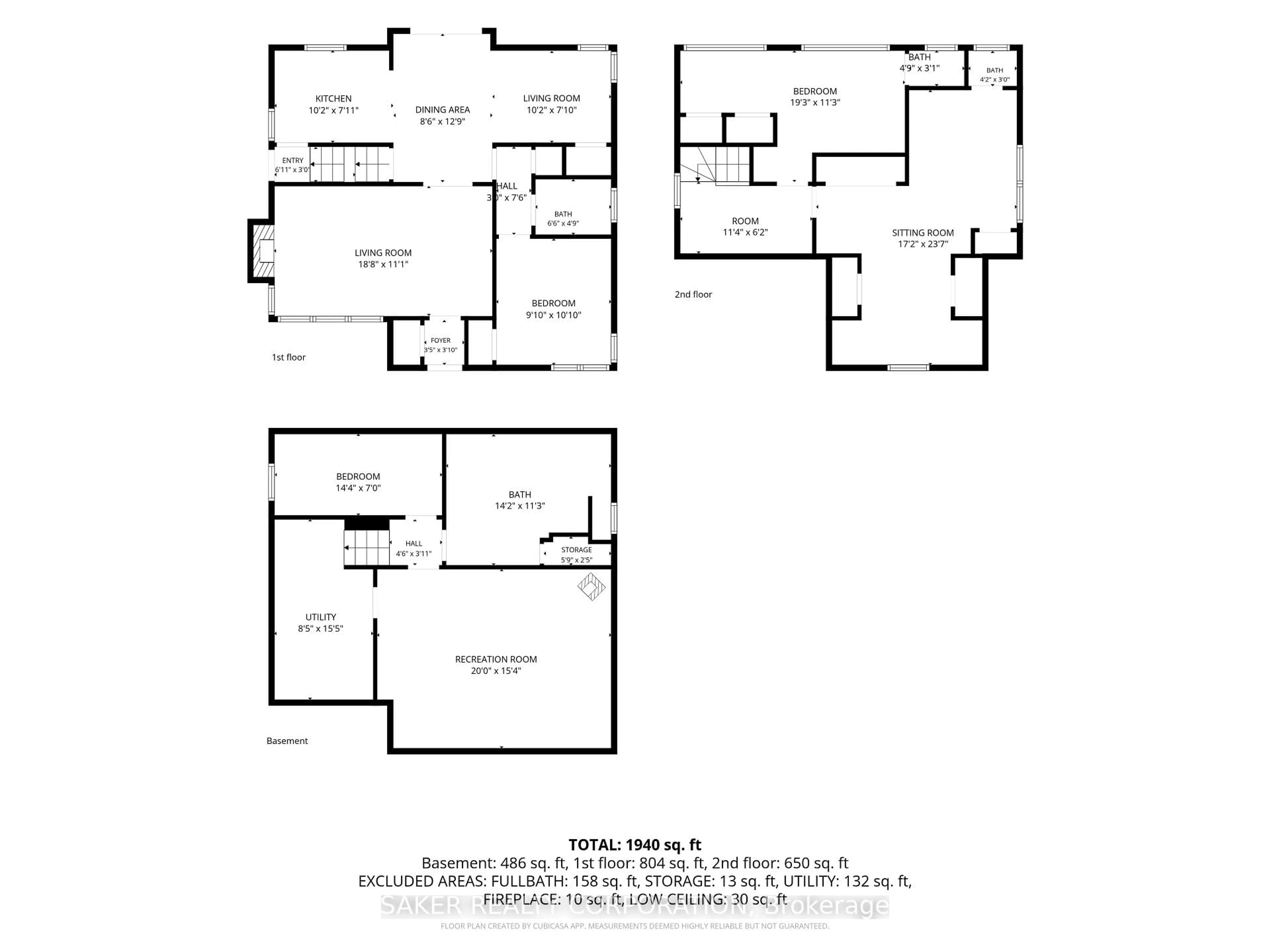 Floor plan for 6770 James St, London South Ontario N6P 1A4