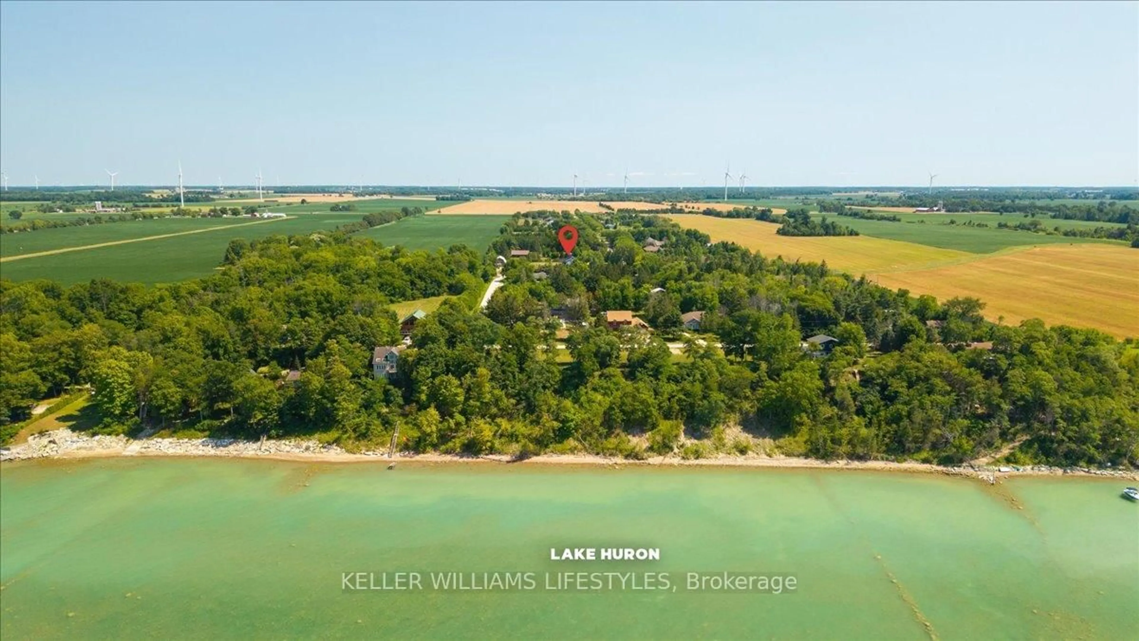 A pic from outside/outdoor area/front of a property/back of a property/a pic from drone, water/lake/river/ocean view for 8676 Vance Dr, Lambton Shores Ontario N0N 1J7