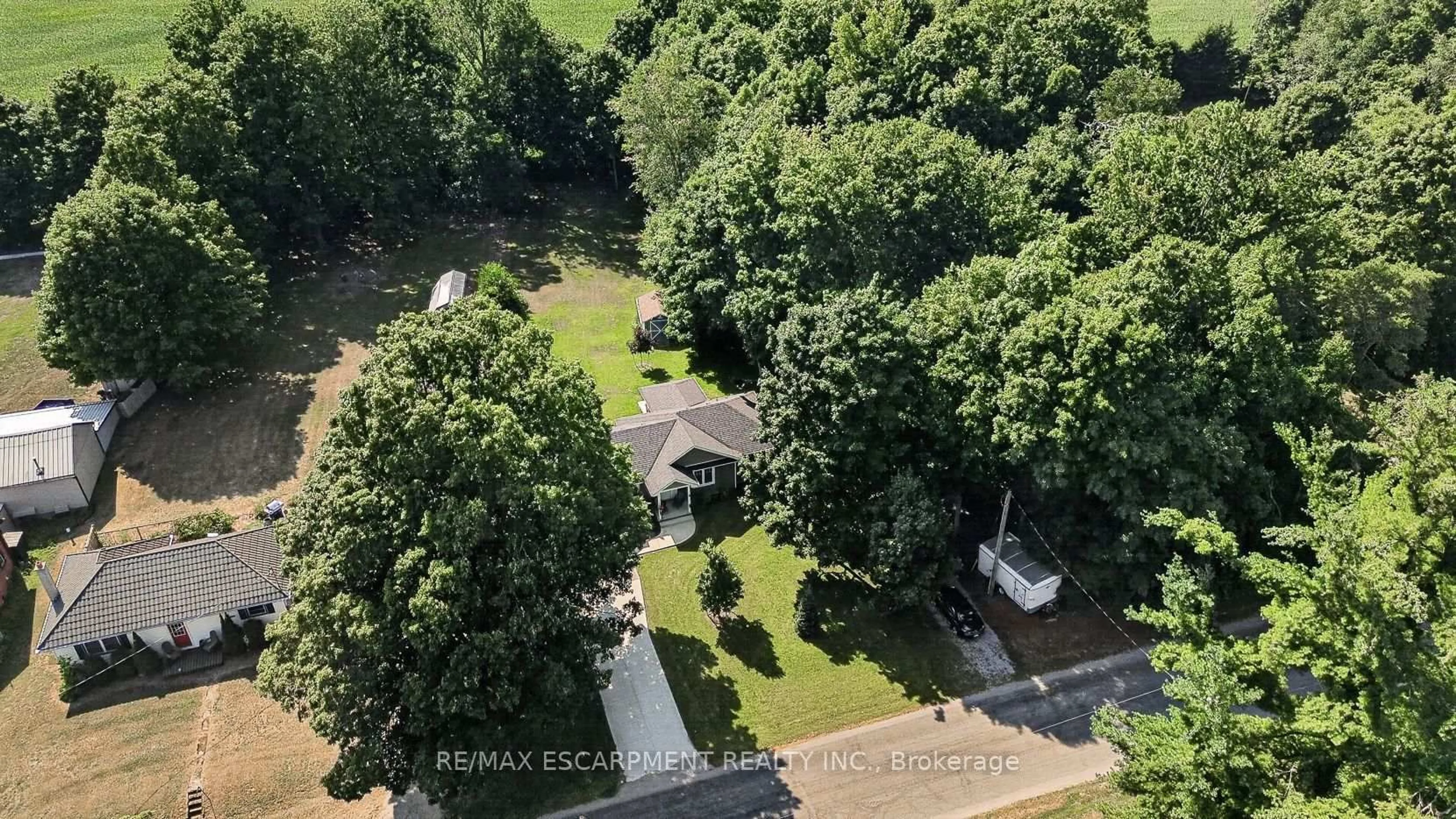 A pic from outside/outdoor area/front of a property/back of a property/a pic from drone, forest/trees view for 729 6th Concession Rd Enr, Norfolk Ontario N0E 1C0