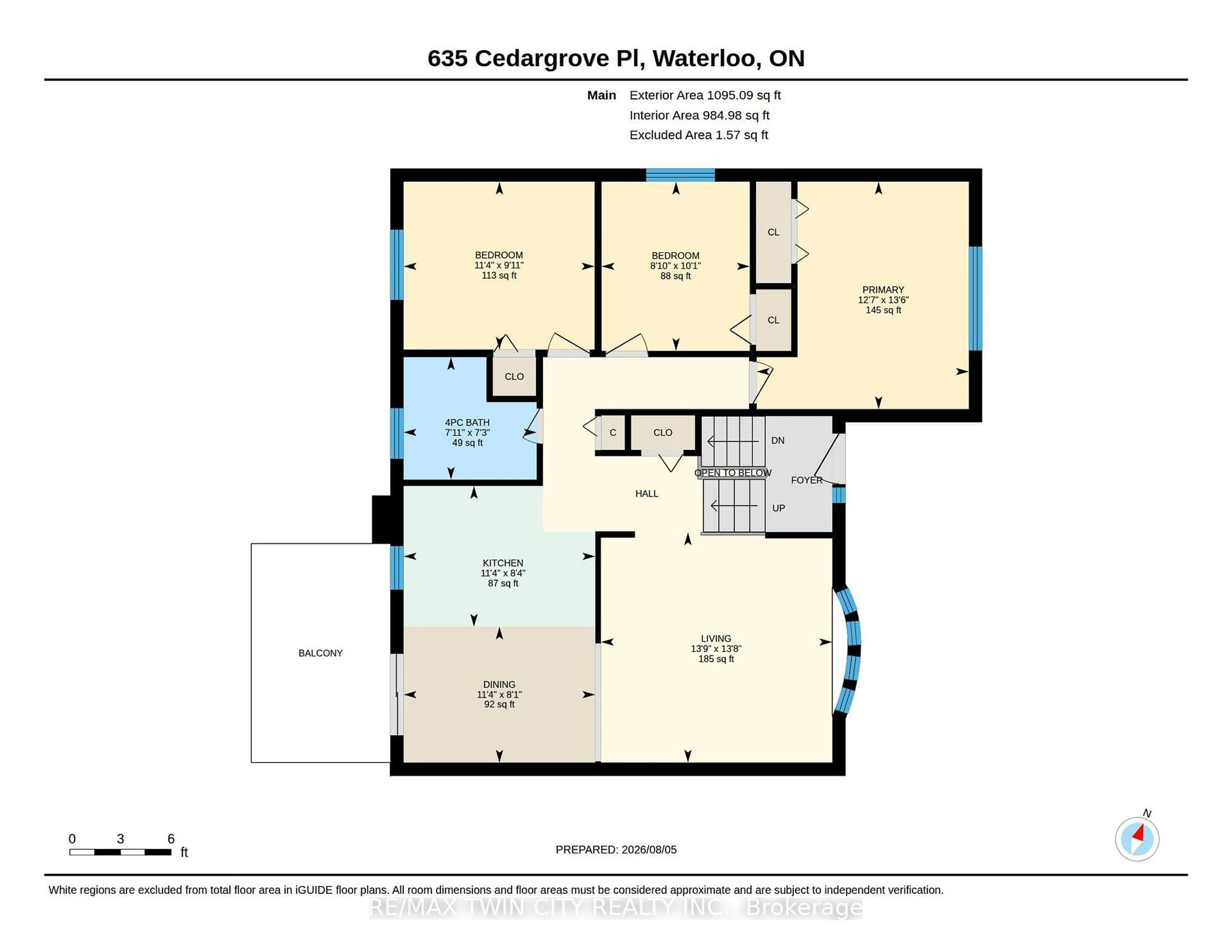 Floor plan for 635 Cedargrove Pl, Waterloo Ontario N2L 4Y8