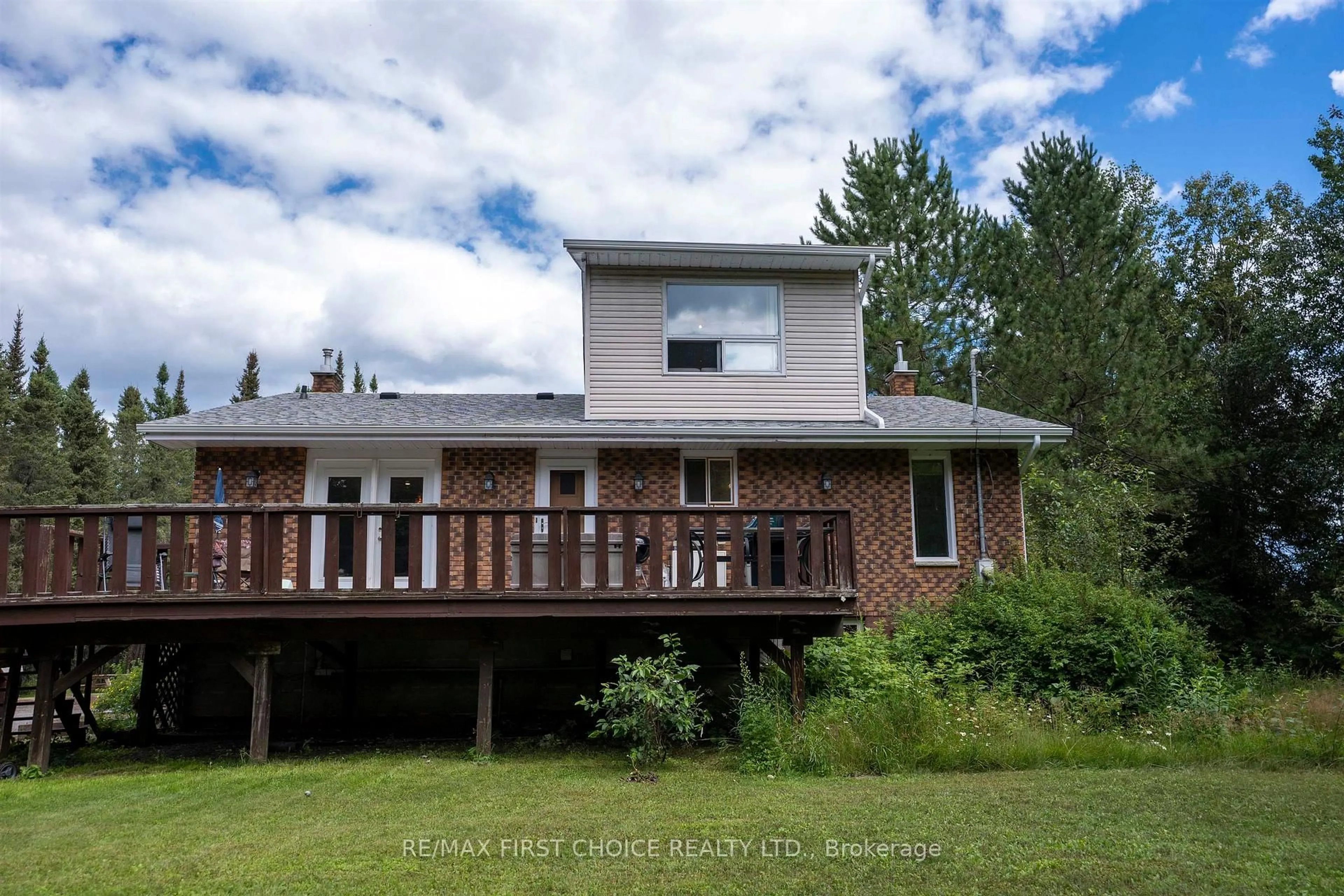 A pic from outside/outdoor area/front of a property/back of a property/a pic from drone, water/lake/river/ocean view for 521 Onion Lake Rd, Thunder Bay Ontario P7G 2C1