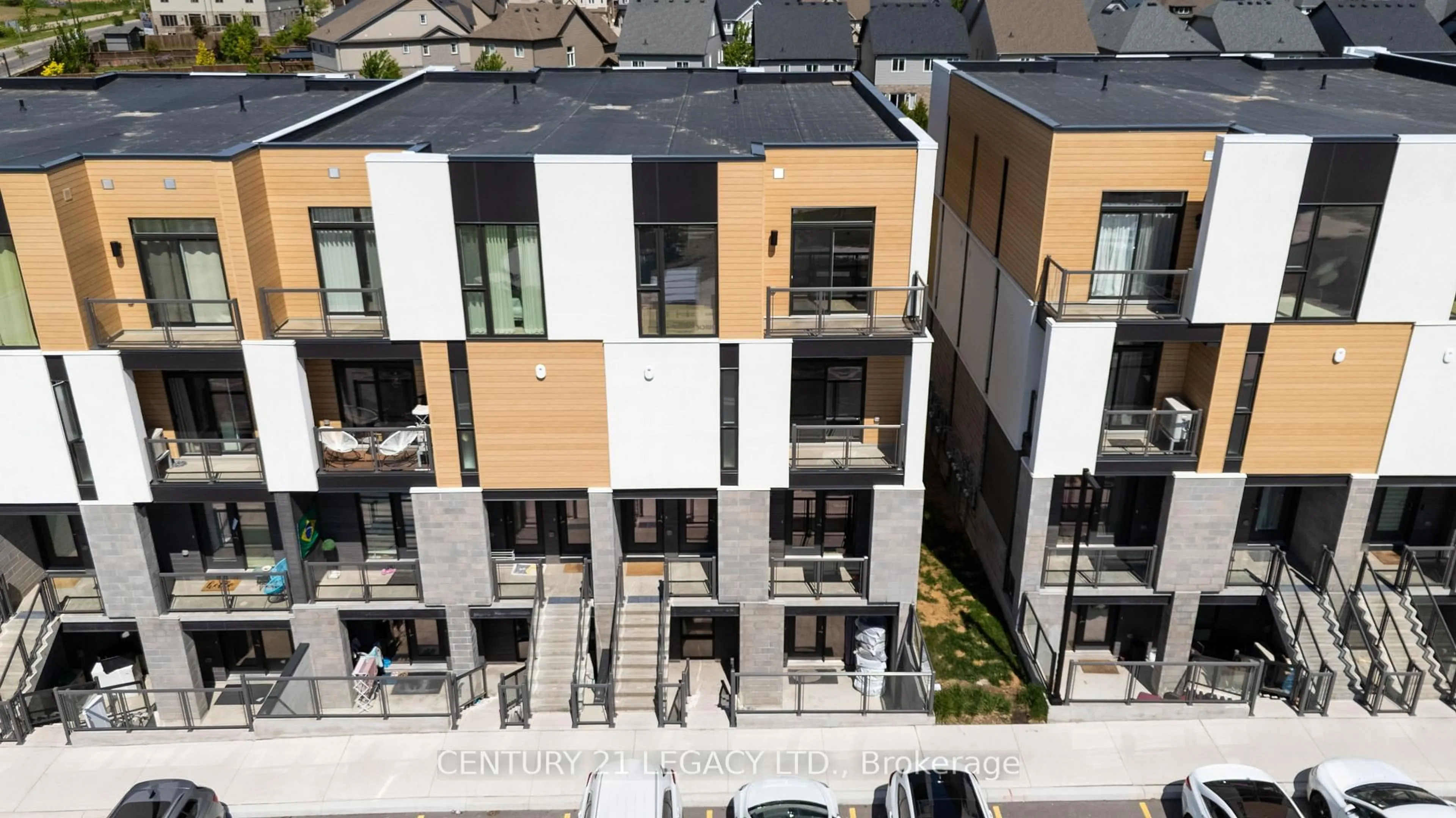 A pic from outside/outdoor area/front of a property/back of a property/a pic from drone, city buildings view from balcony for 142 Foamflower Pl, Waterloo Ontario N2V 0G9