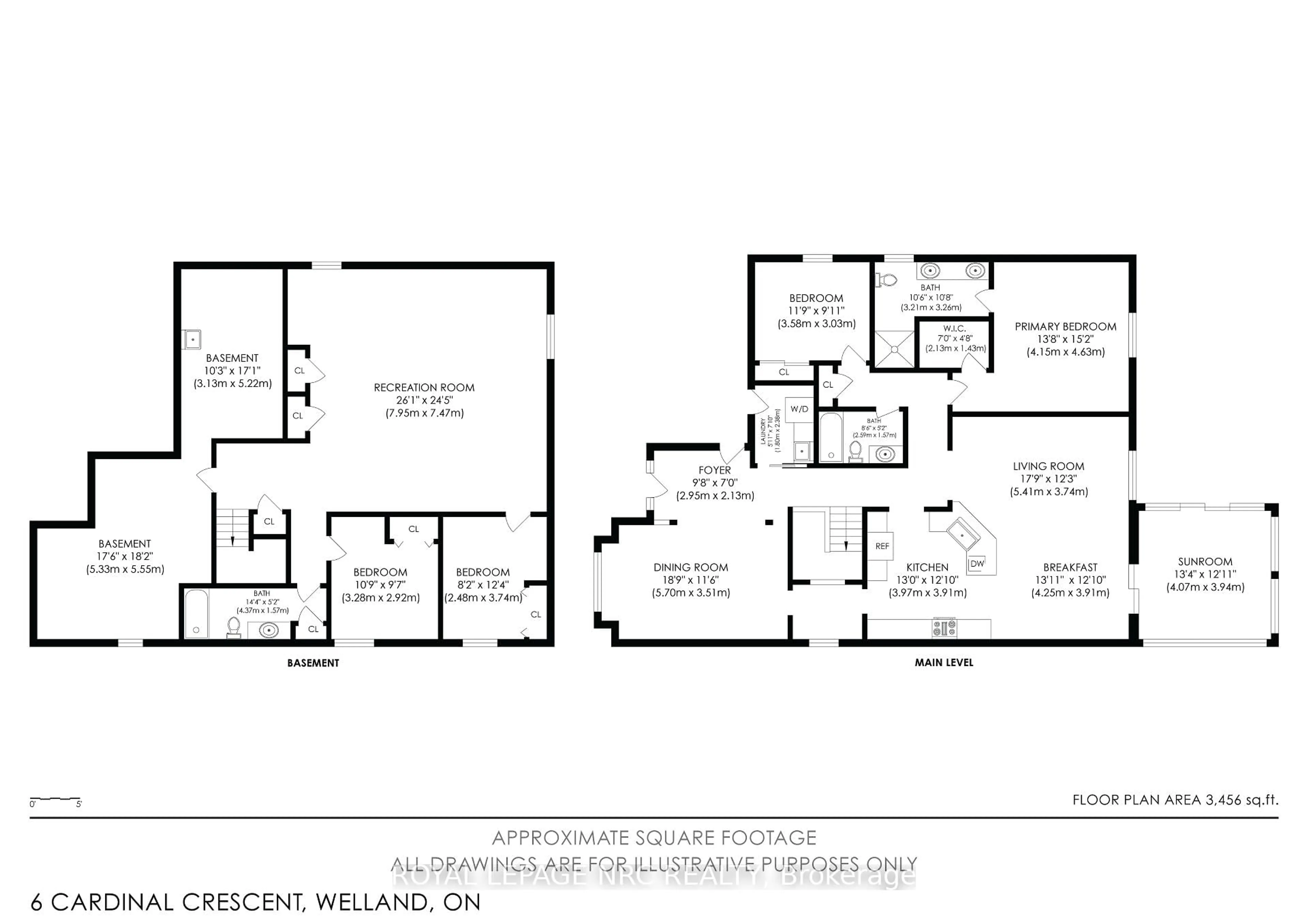 Floor plan for 6 CARDINAL Cres, Welland Ontario L2C 0A8