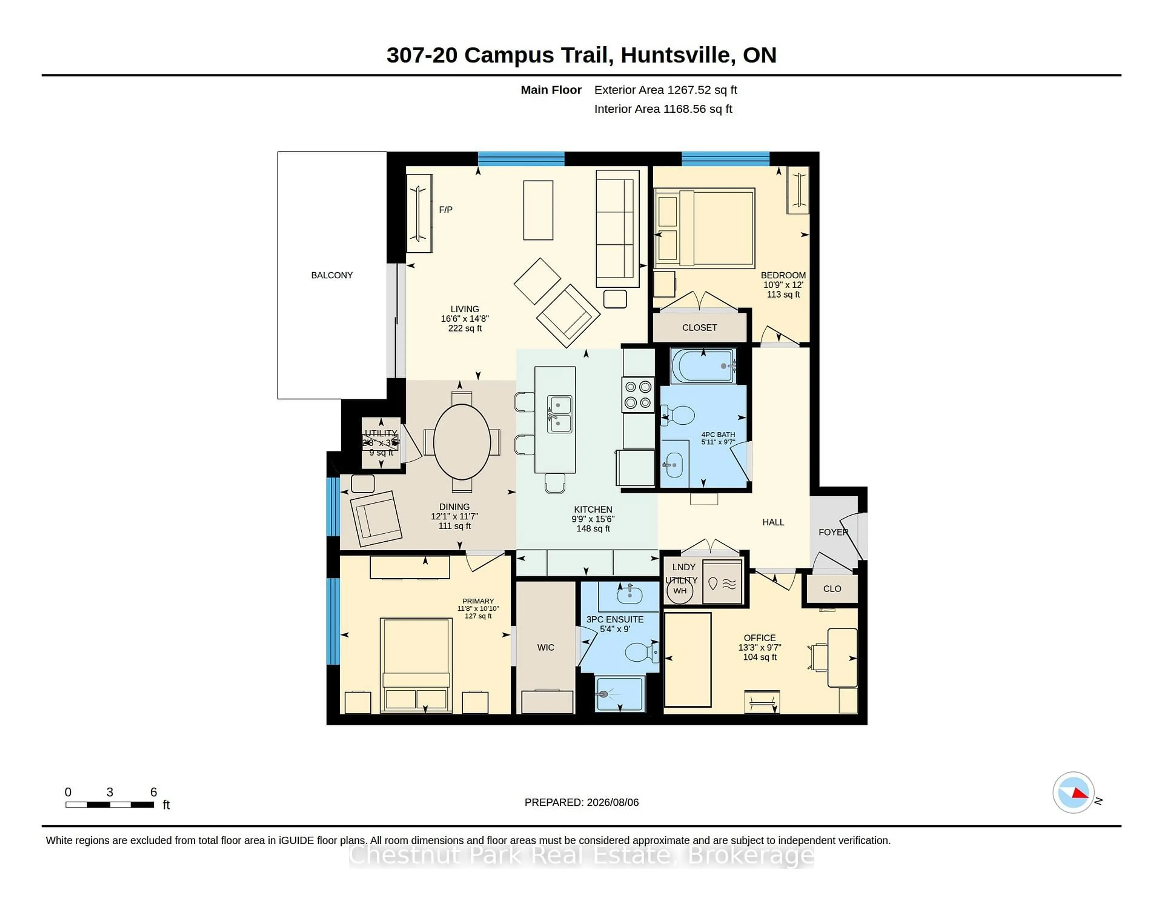 Floor plan for 20 CAMPUS Tr #307, Huntsville Ontario P1H 0K2