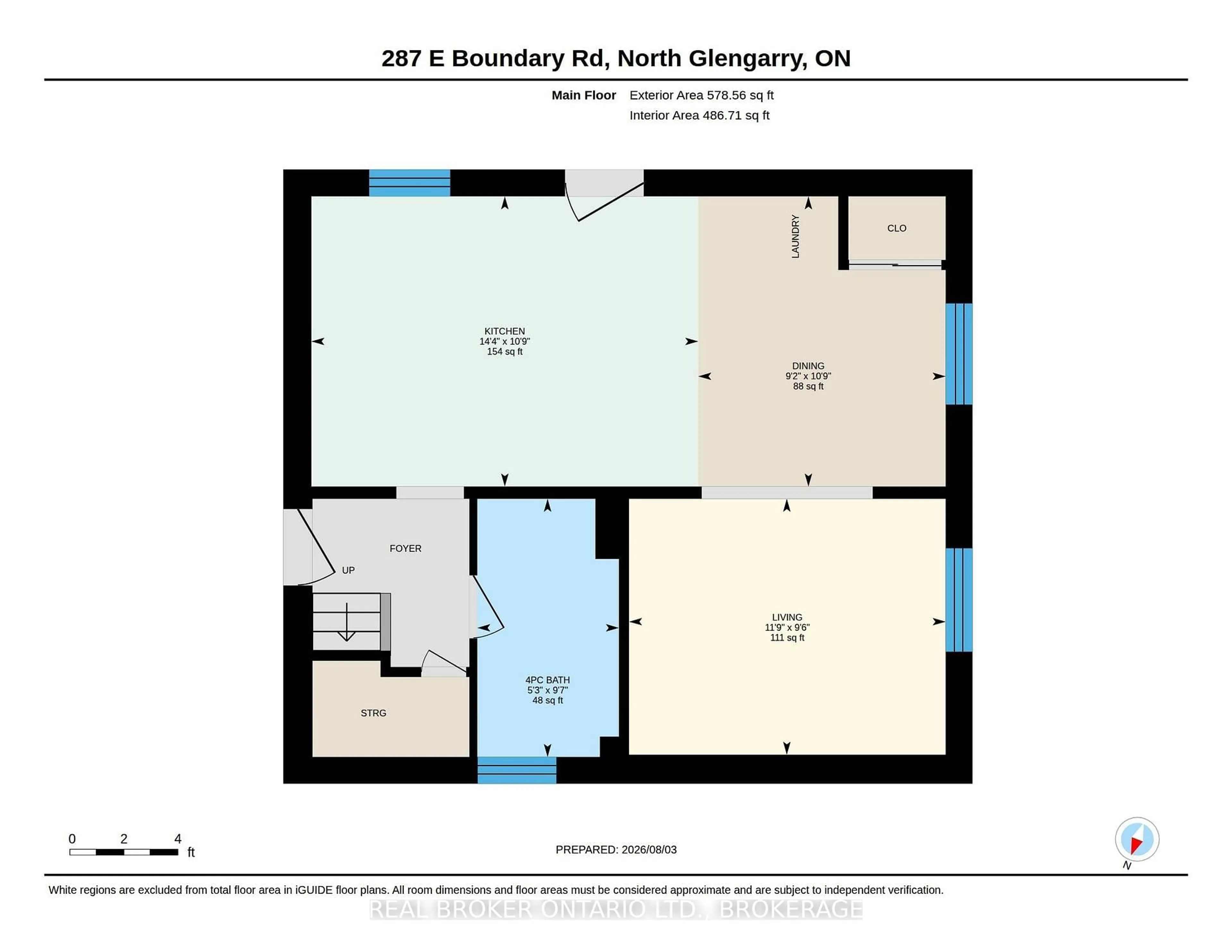Floor plan for 287 East Boundary Rd, North Glengarry Ontario K0C 1A0