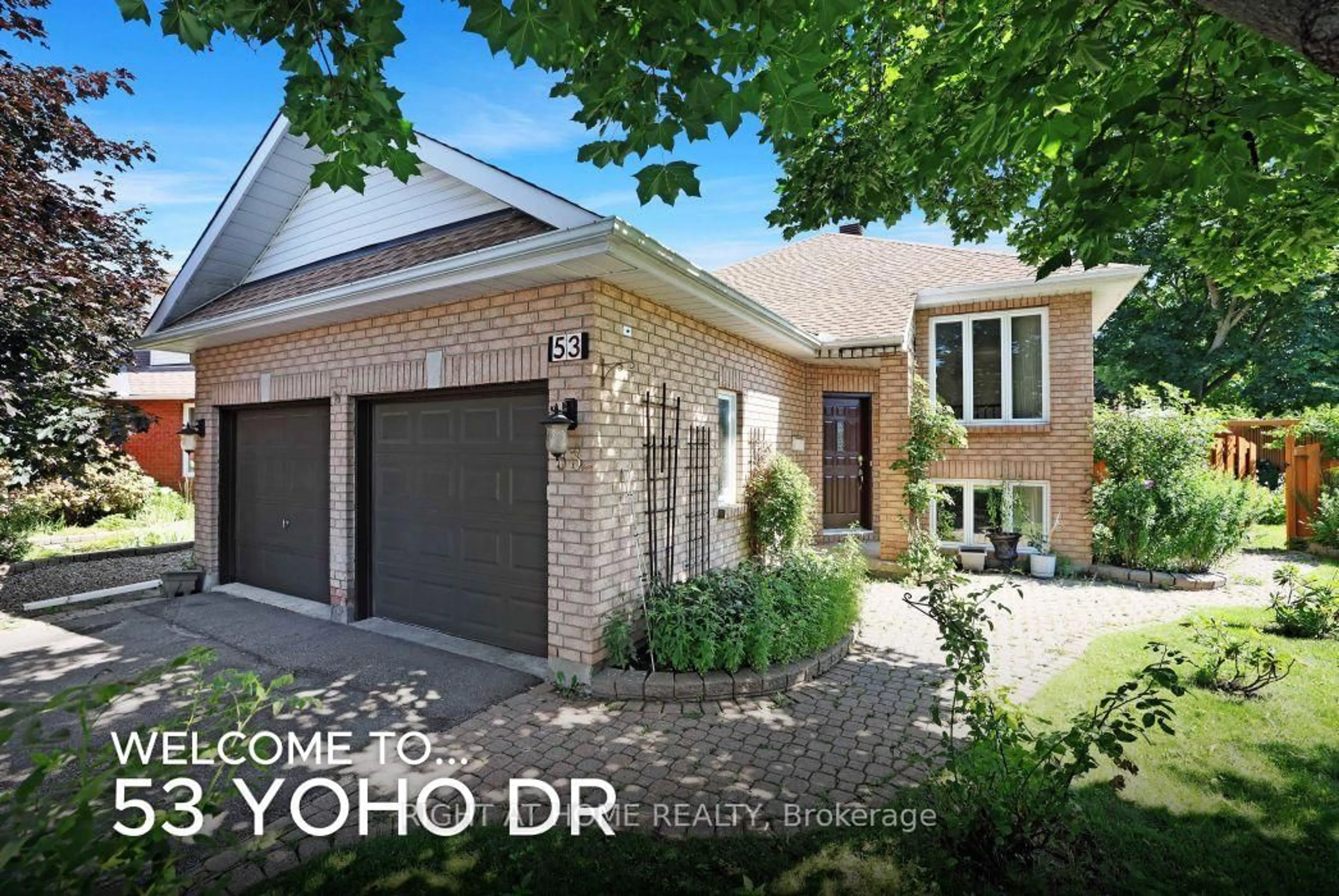 Home with brick exterior material, street for 53 Yoho Dr, Kanata Ontario K2M 2R4