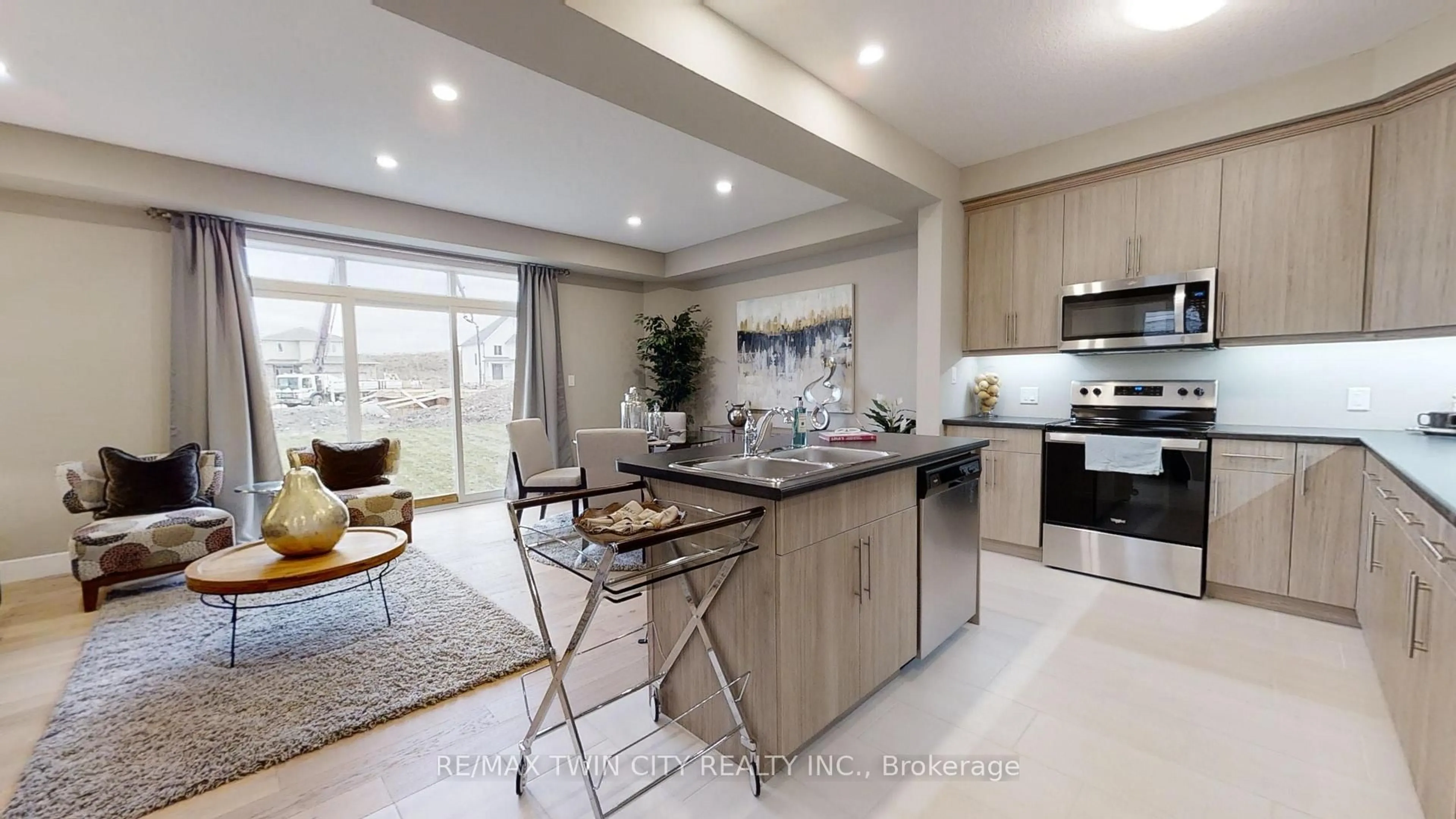 Open concept kitchen, ceramic/tile floor for 2092 Evans Cres, London South Ontario N6M 0A1