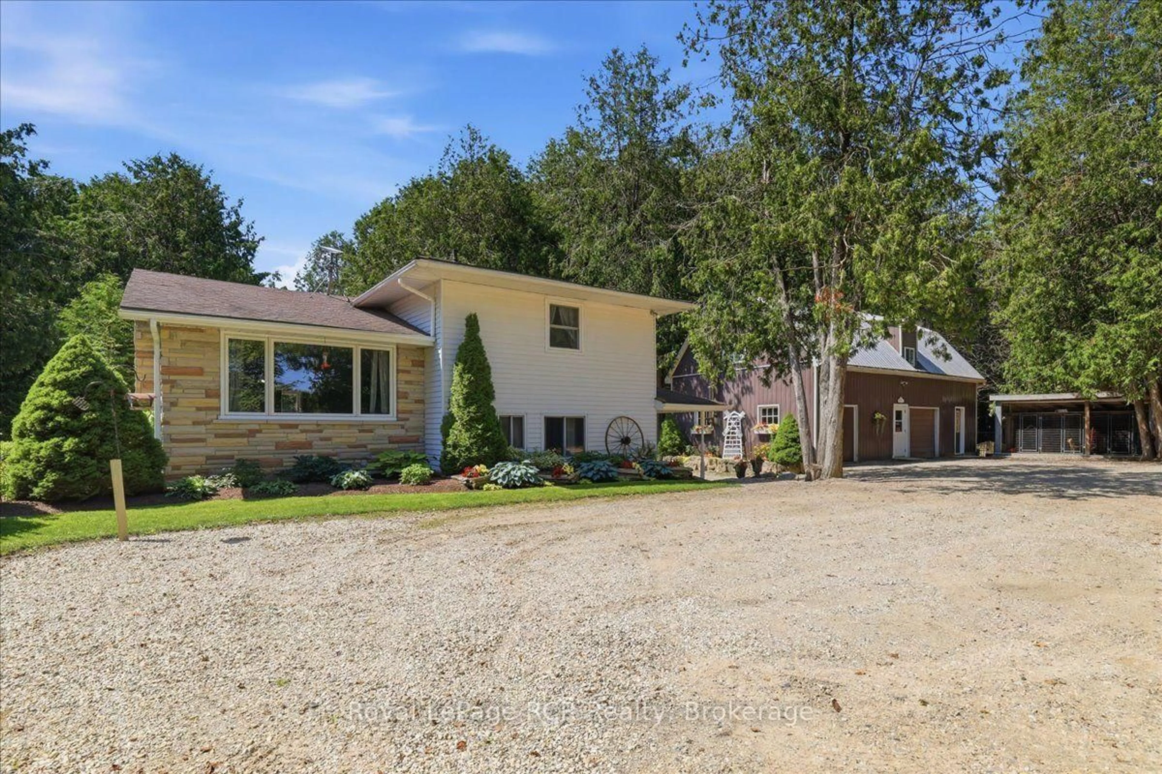 A pic from outside/outdoor area/front of a property/back of a property/a pic from drone, unknown for 7525 Highway 89, Wellington North Ontario N0G 2L0