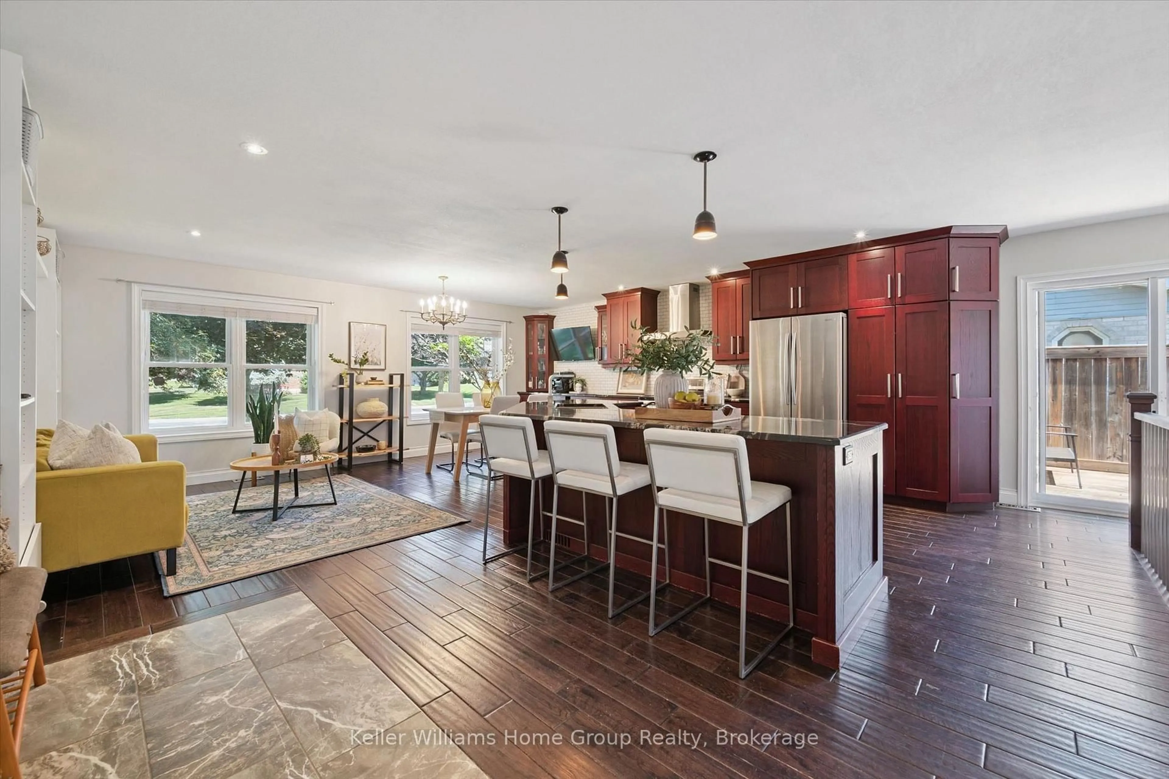 Open concept kitchen, ceramic/tile floor for 273 Colborne St, Centre Wellington Ontario N0B 1S0