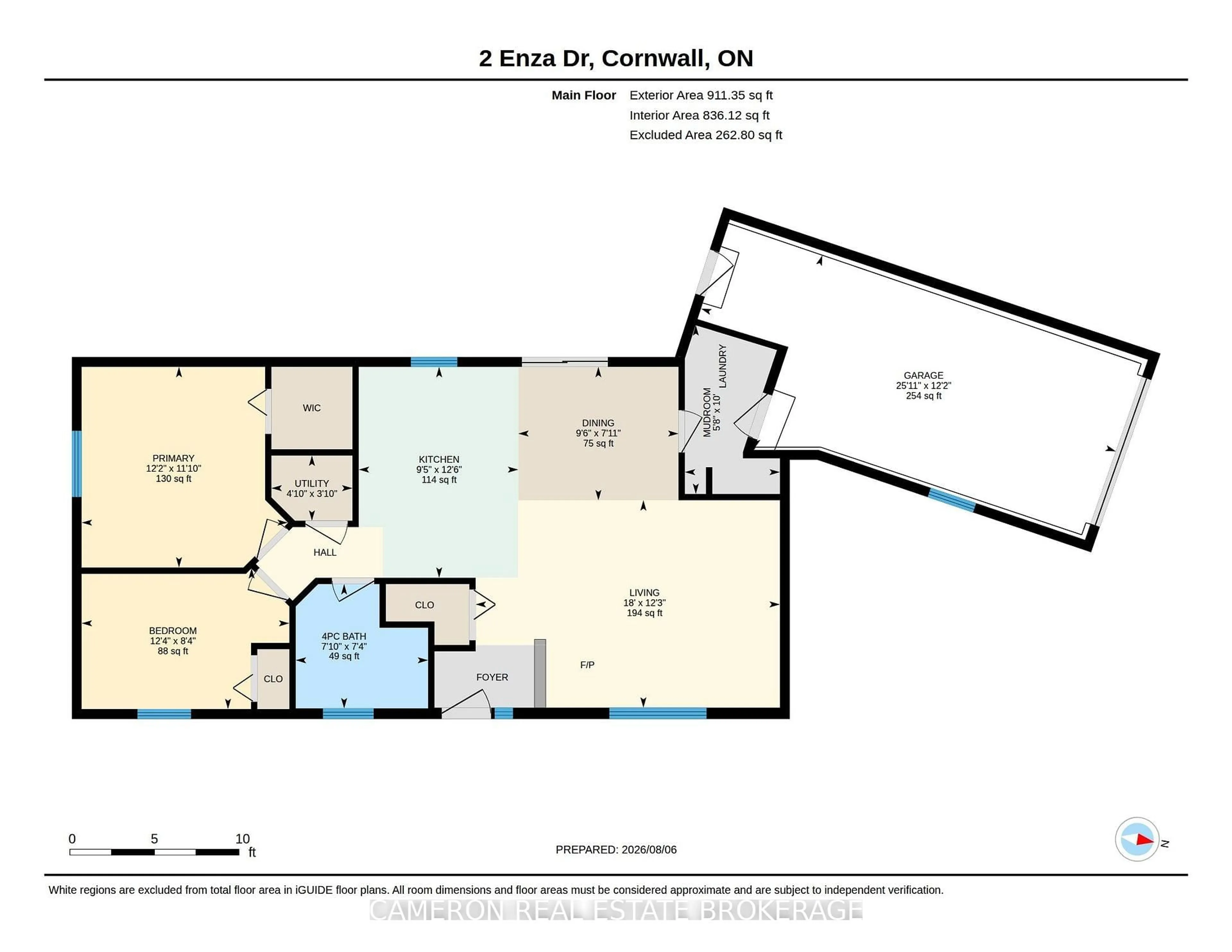 Floor plan for 2 Enza Dr, Cornwall Ontario K6H 7N7