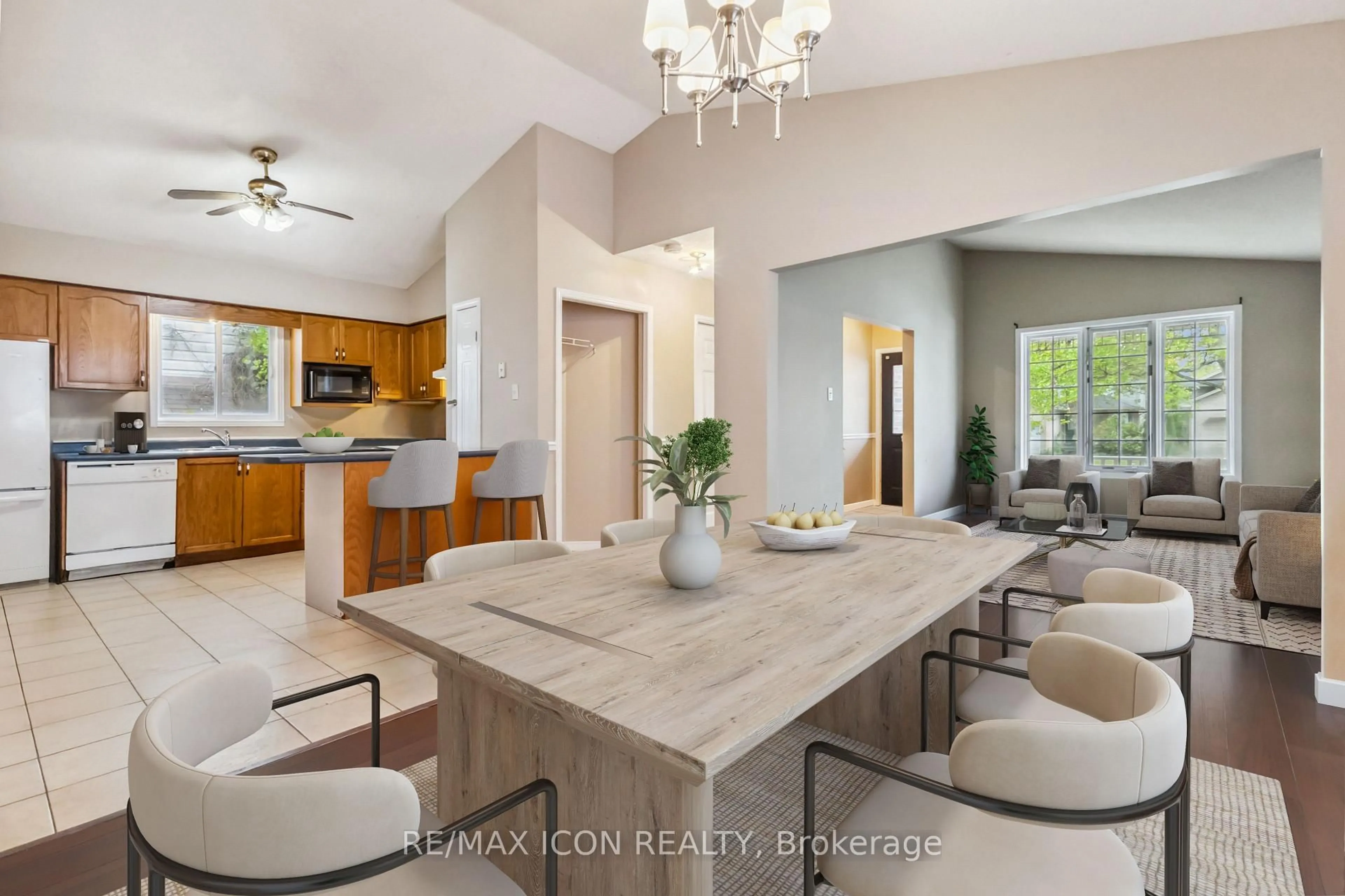 Open concept kitchen, ceramic/tile floor for 238 Fleming Dr, London East Ontario N5V 4Y9