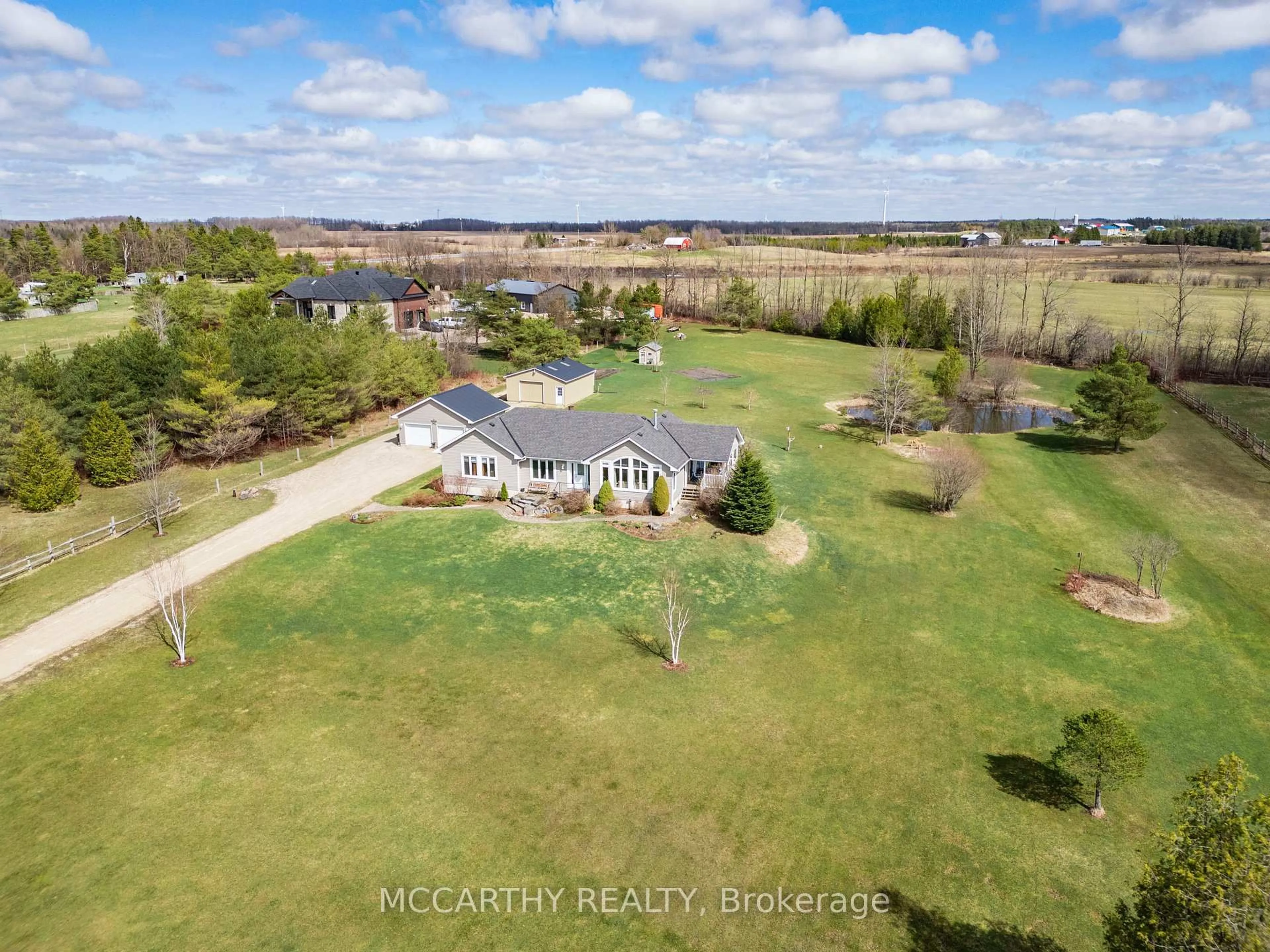 A pic from outside/outdoor area/front of a property/back of a property/a pic from drone, water/lake/river/ocean view for 260376 Southgate Rd 26 Rd, Southgate Ontario N0C 1L0