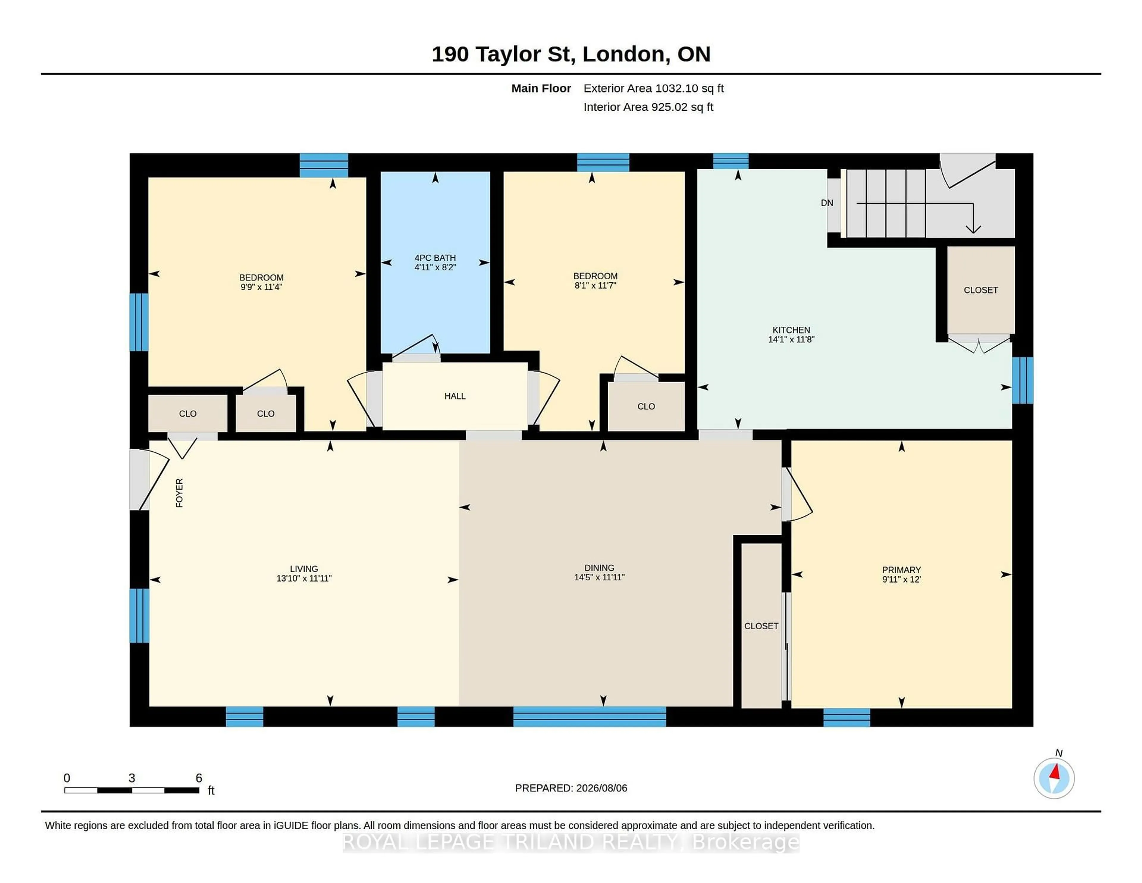 Floor plan for 190 Taylor St, London East Ontario N5Y 2J4