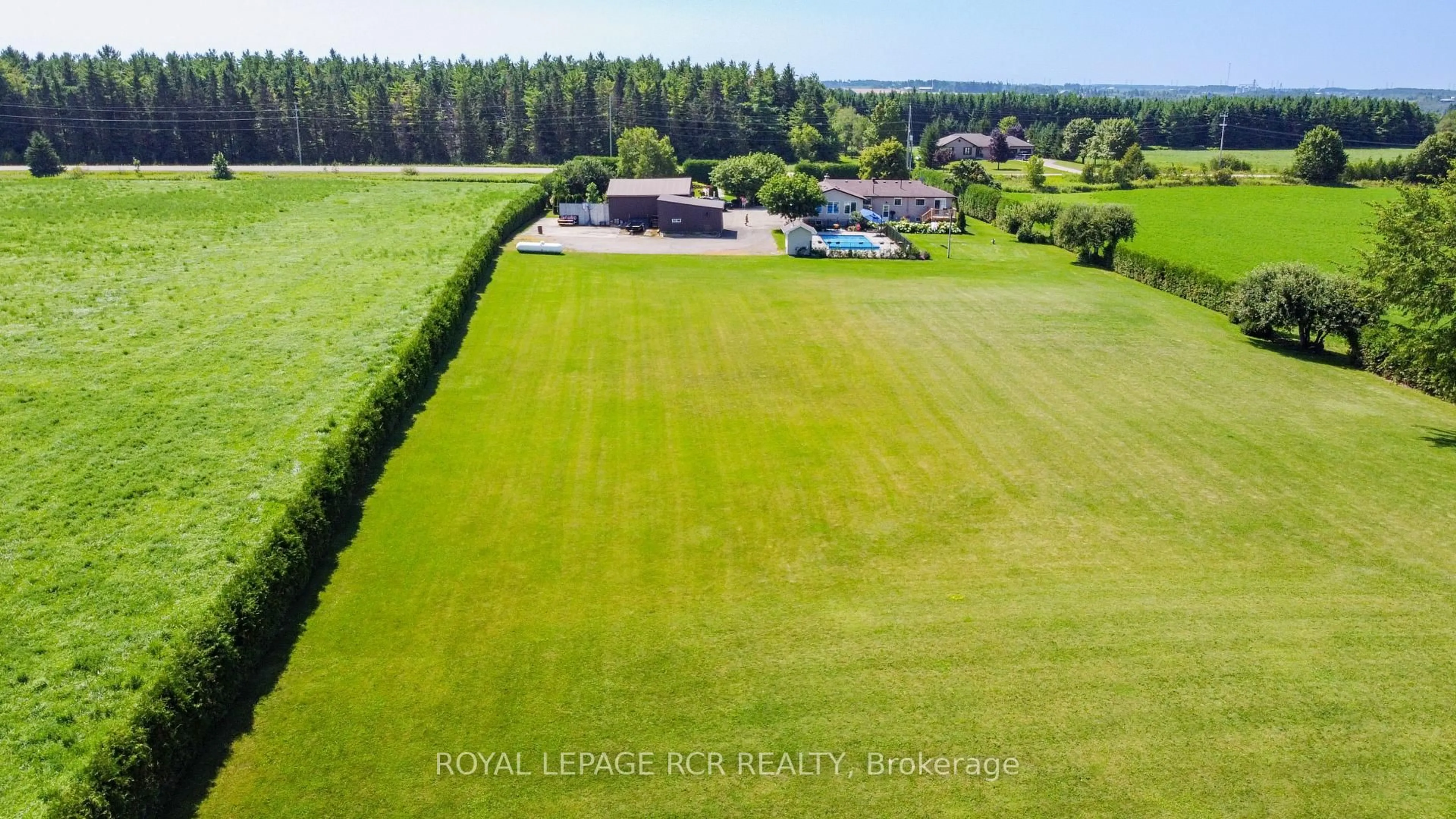 A pic from outside/outdoor area/front of a property/back of a property/a pic from drone, water/lake/river/ocean view for 243067 5th Sdrd, Amaranth Ontario L9W 0G4