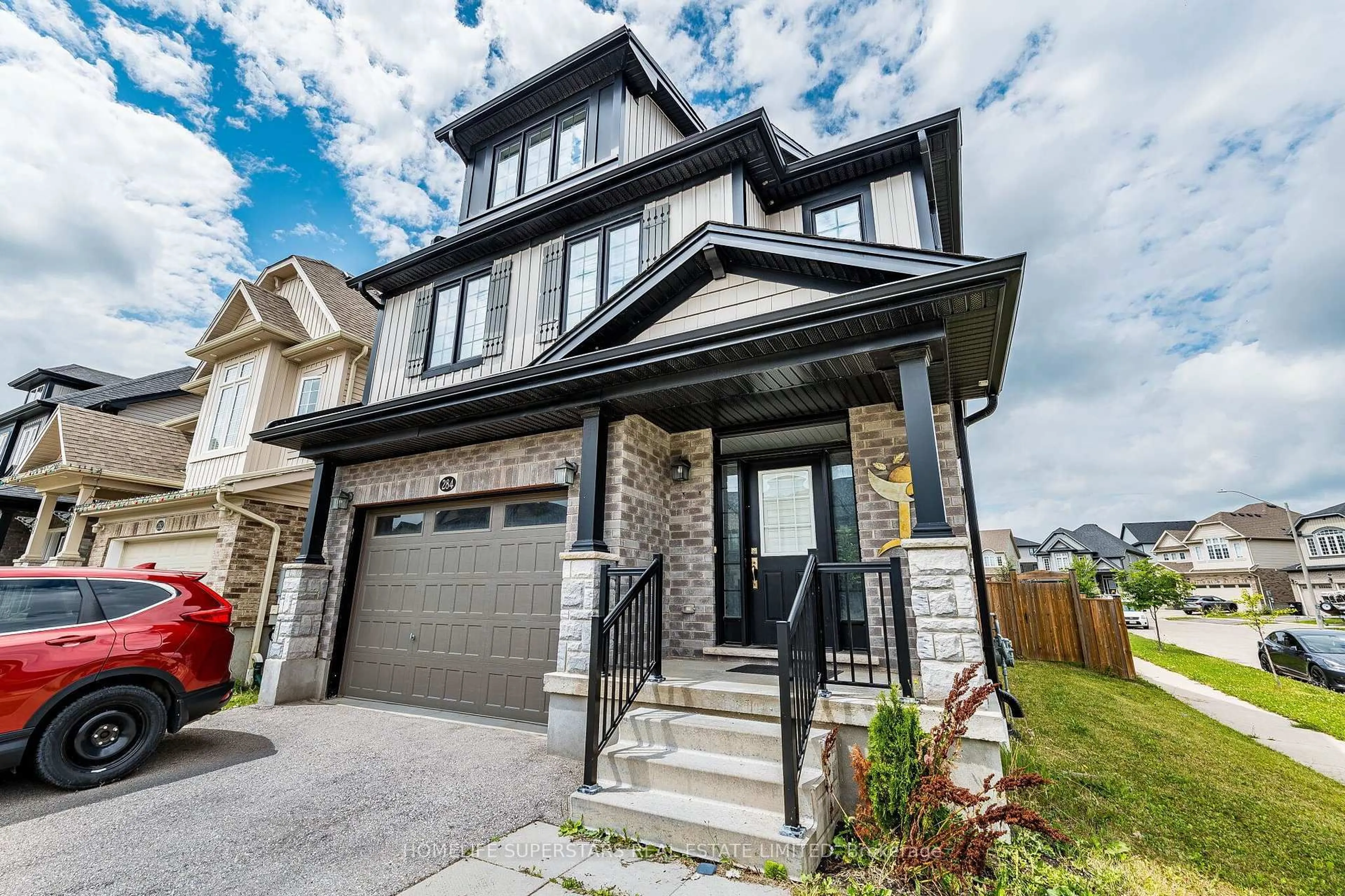Home with brick exterior material, street for 284 Sweet Gale St, Waterloo Ontario N2J 3Z4